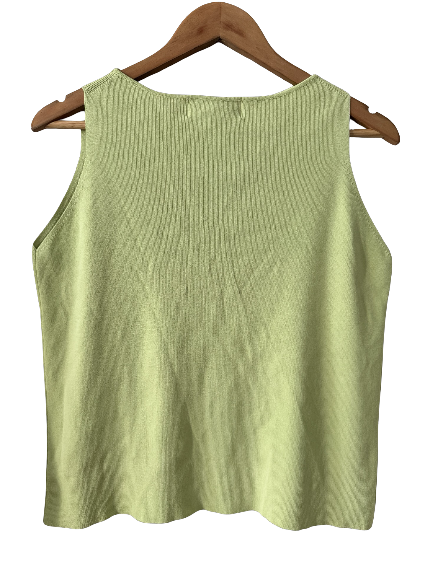Vintage Y2K Lime Sorbet High-neck Knit Tank (L)