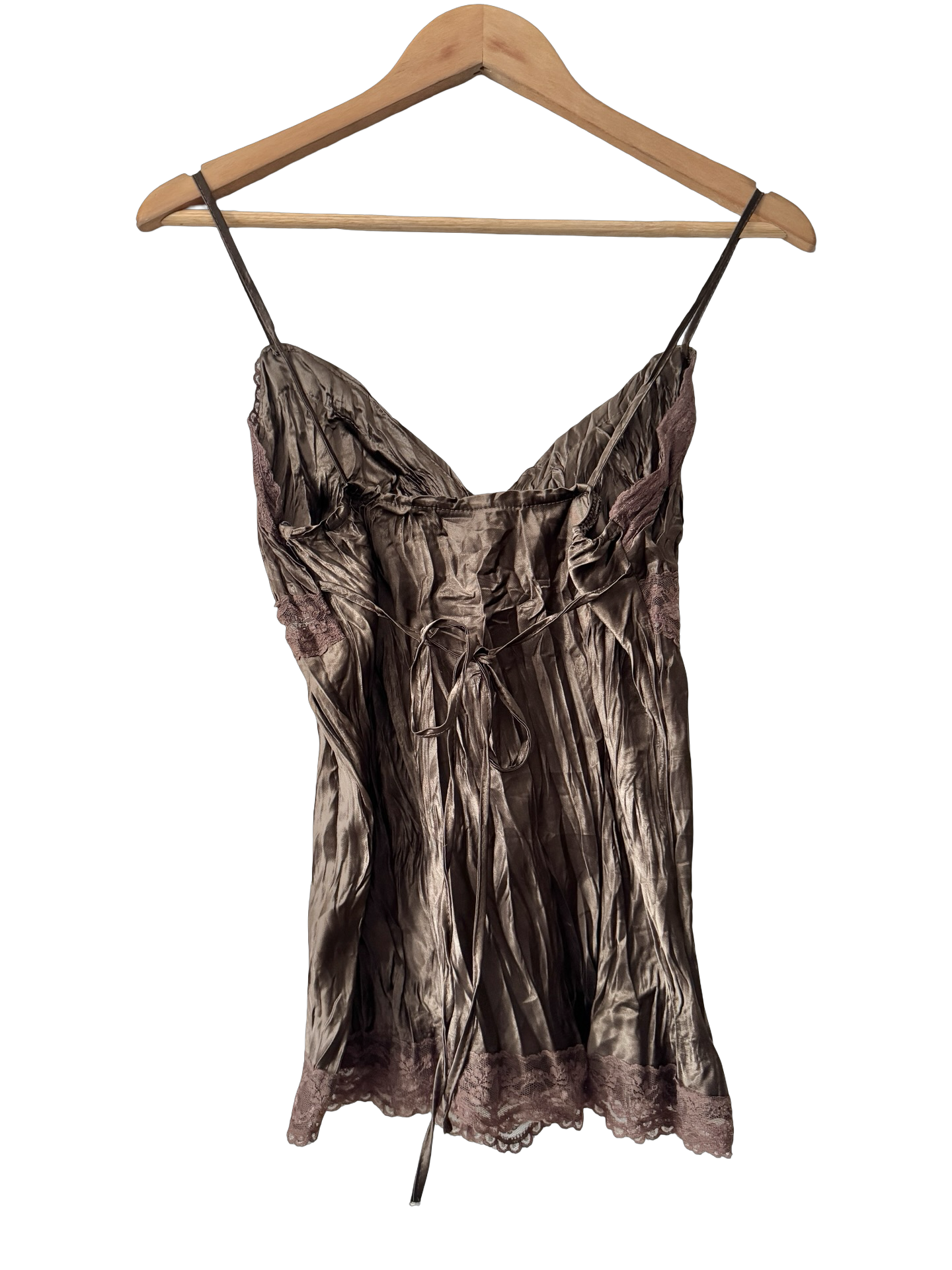 Vintage Y2K Italian Chocolate Truffle Tie Top (S)