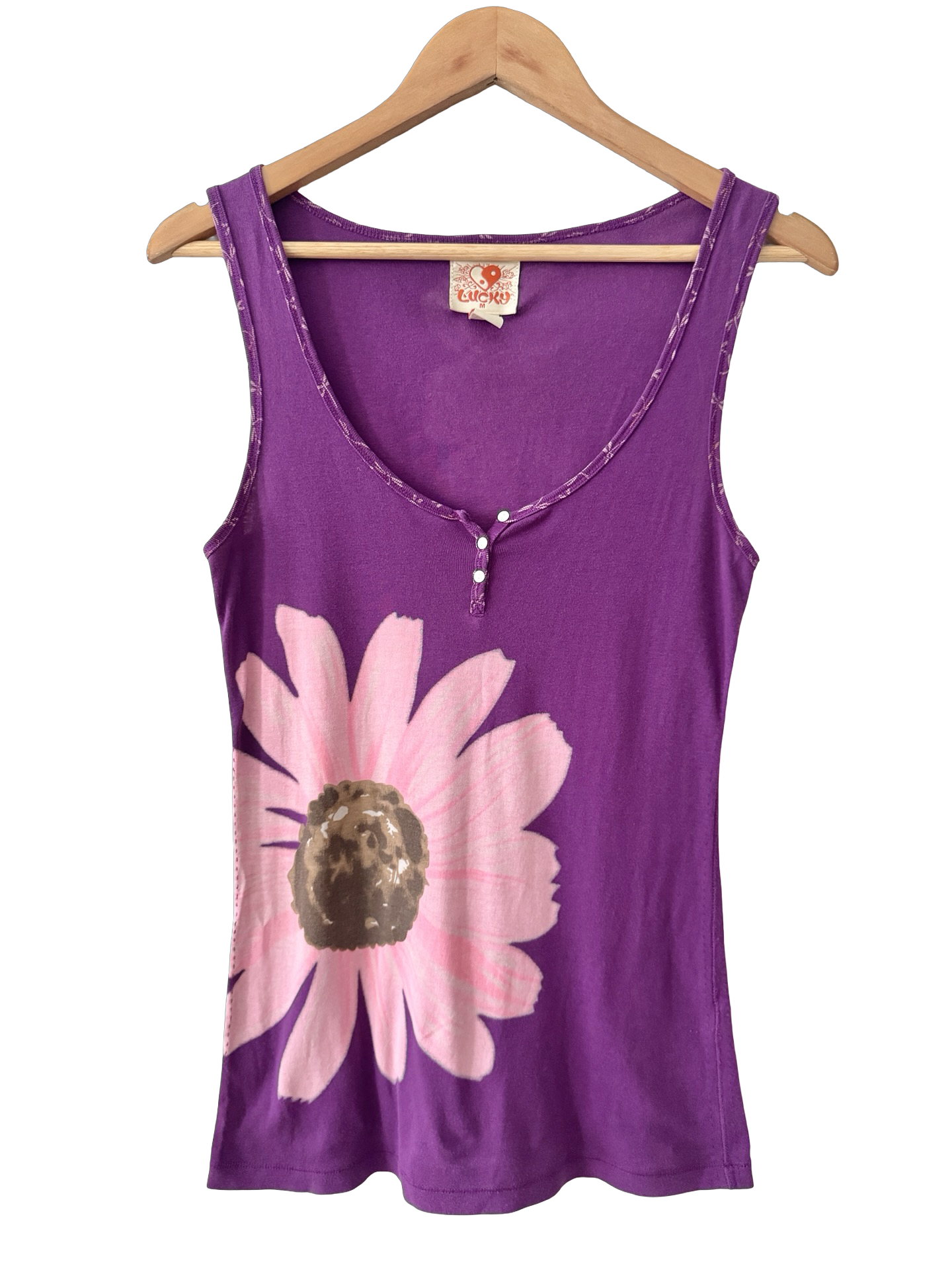 Vintage Y2K Violet Daisy Tank (M)
