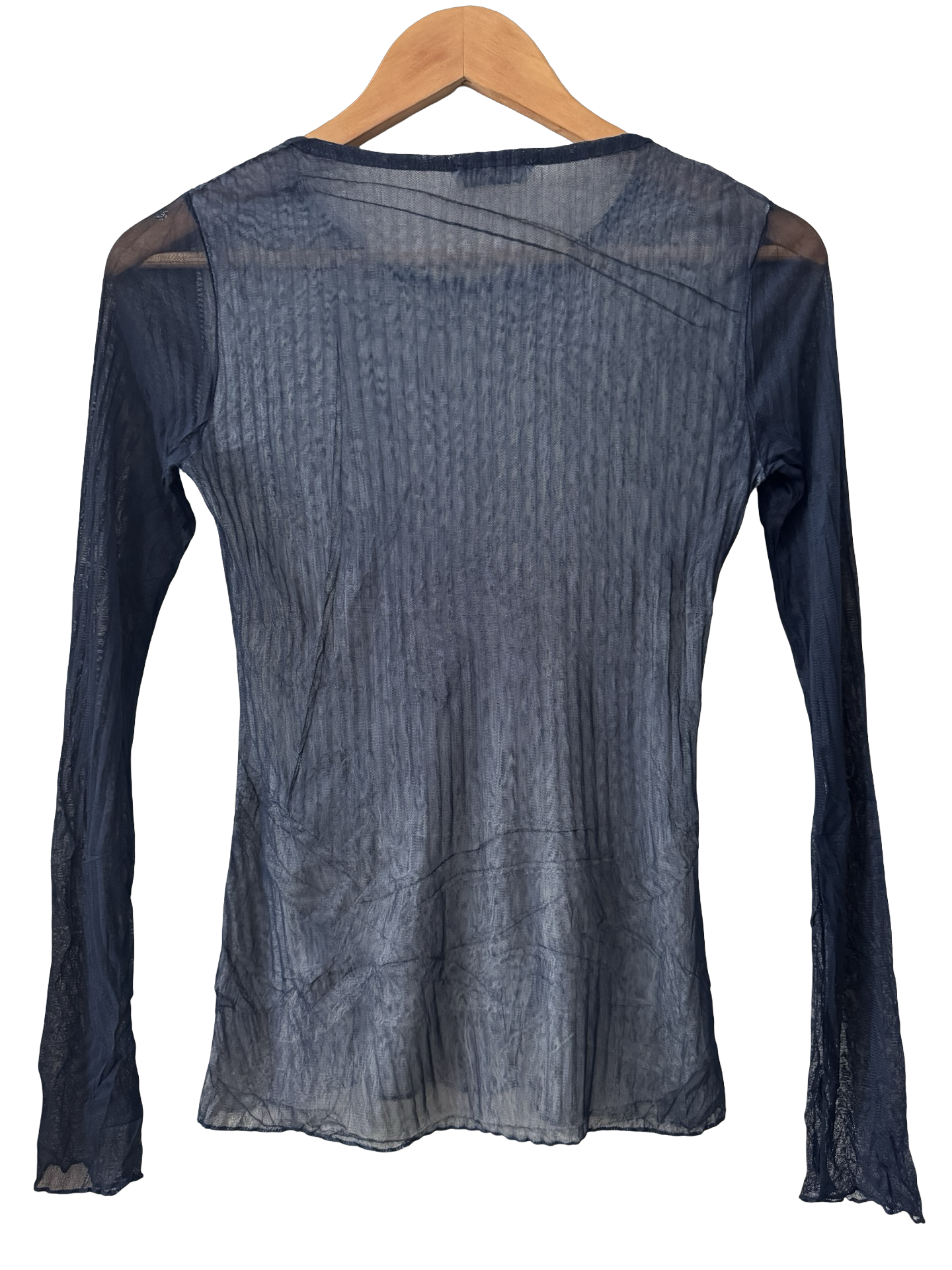 Vintage Y2K Parisian Midnight Layered Mesh Top (M)