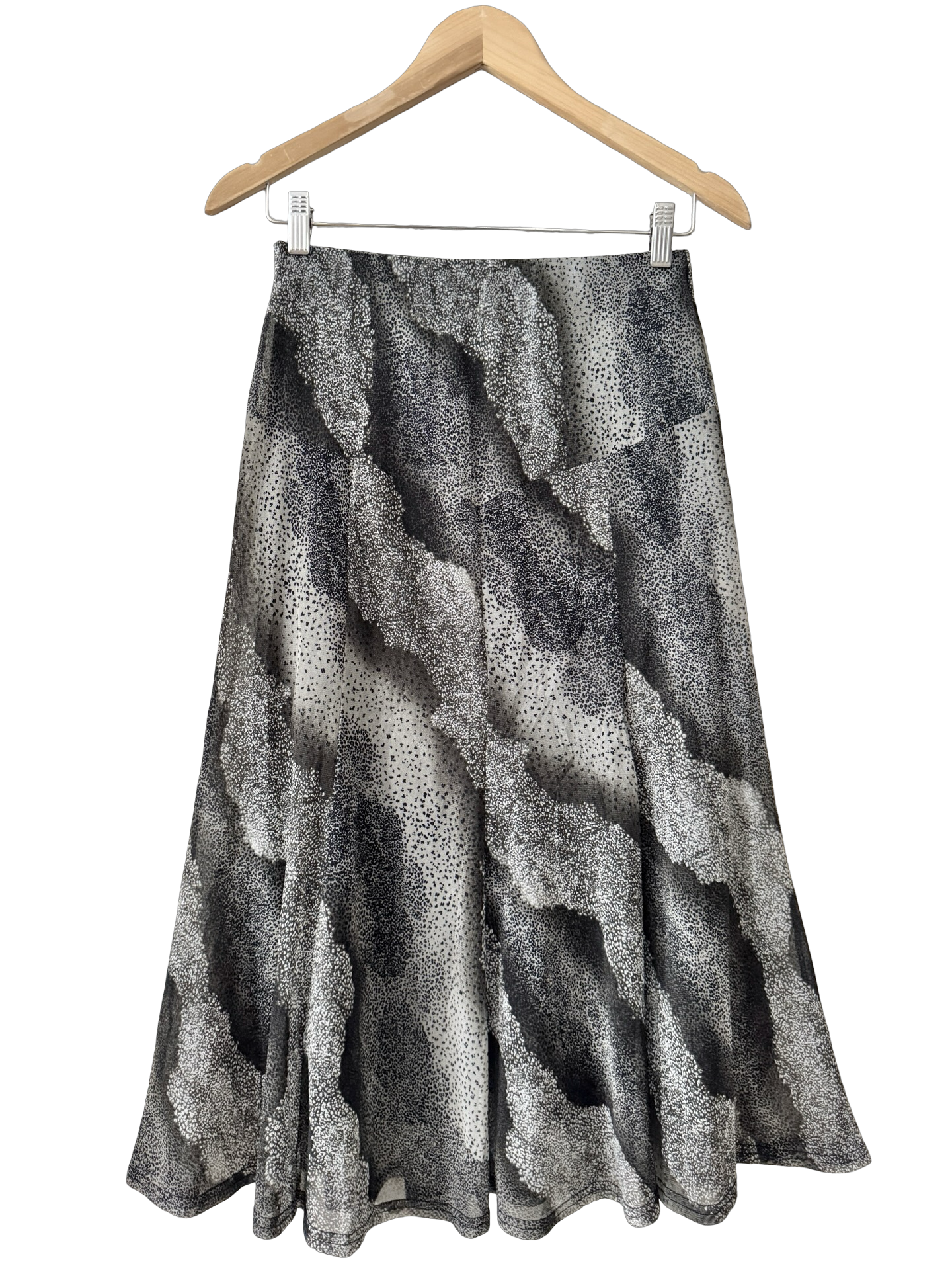 Vintage Japanese Abstract Midi Skirt (S)