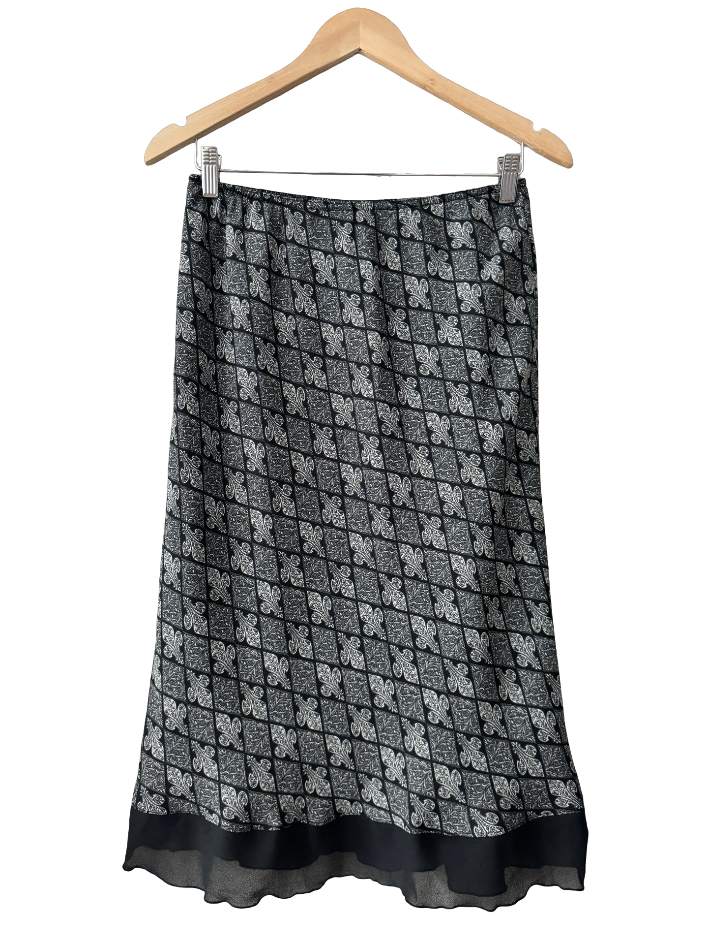 Vintage 90s Tile Print Midi Skirt (S/M)