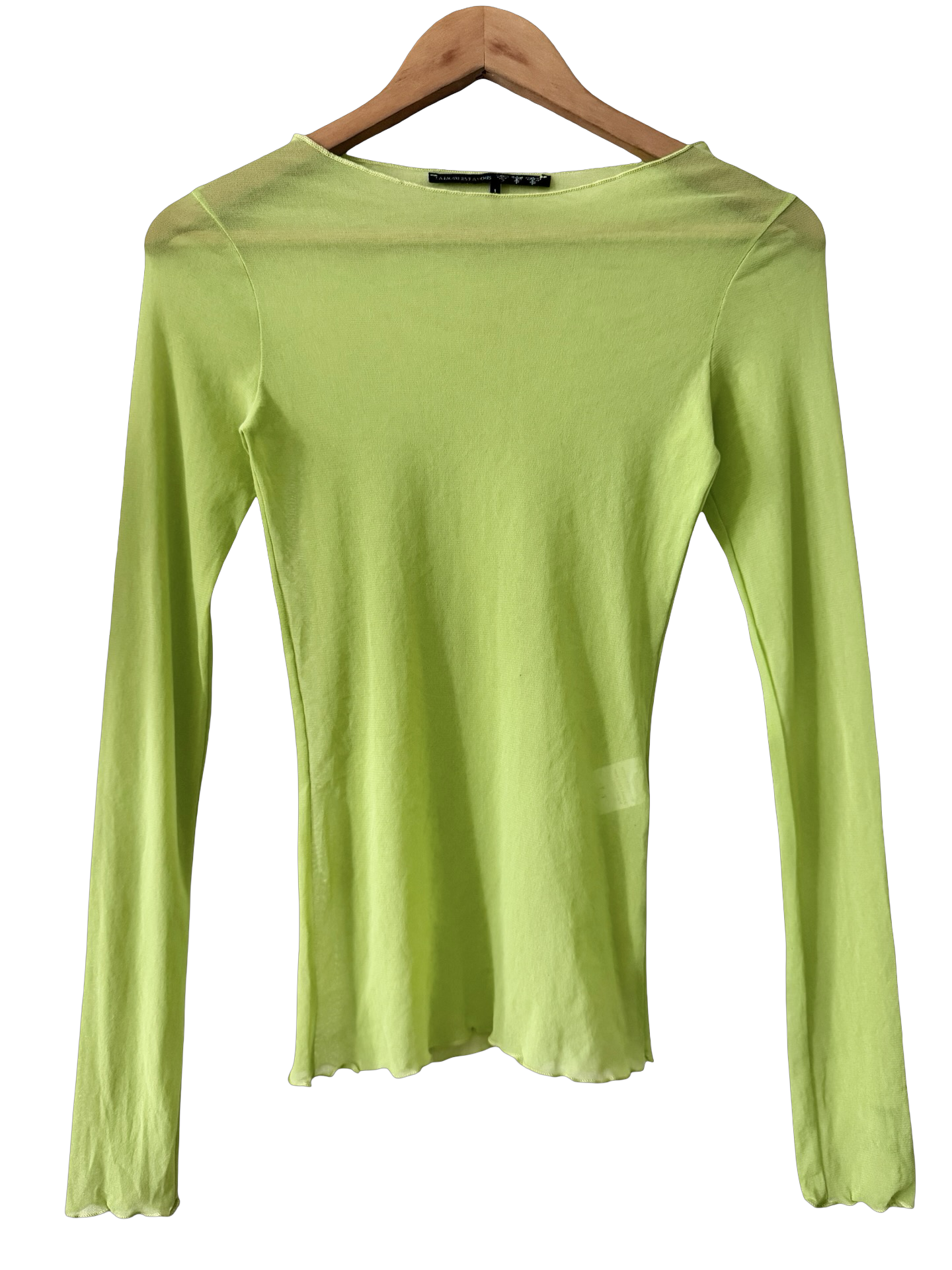 Vintage Y2K Lime Sorbet Mesh Top (S)