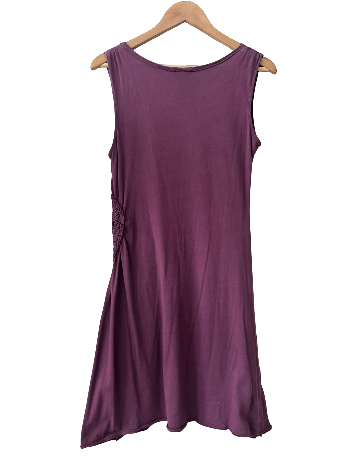 Vintage 90s Artsy Plum Midi Dress (M)