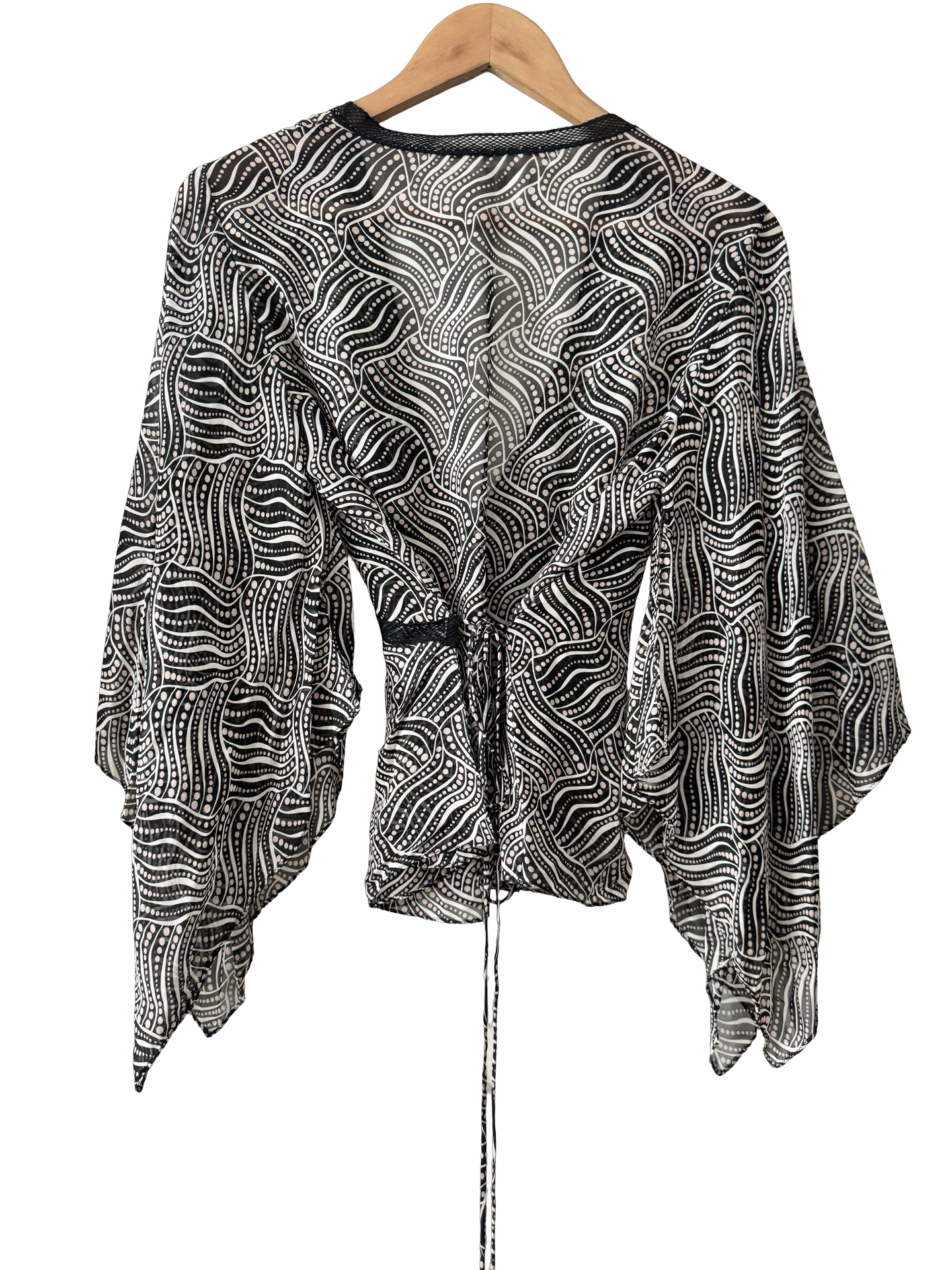 Vintage 90s Midnight Mosaic Wrap Top (M/L)