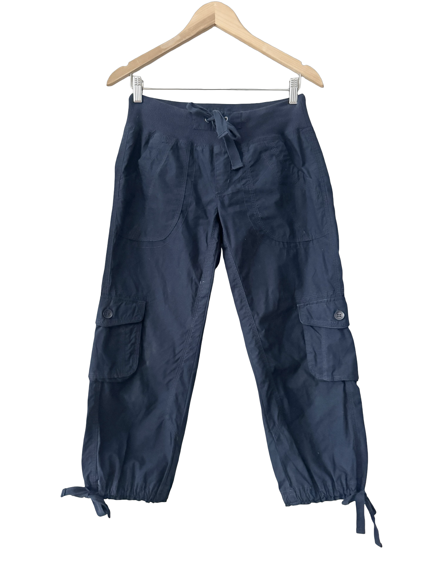 Vintage Y2K Calvin Klein Navy Tie Capris (S)