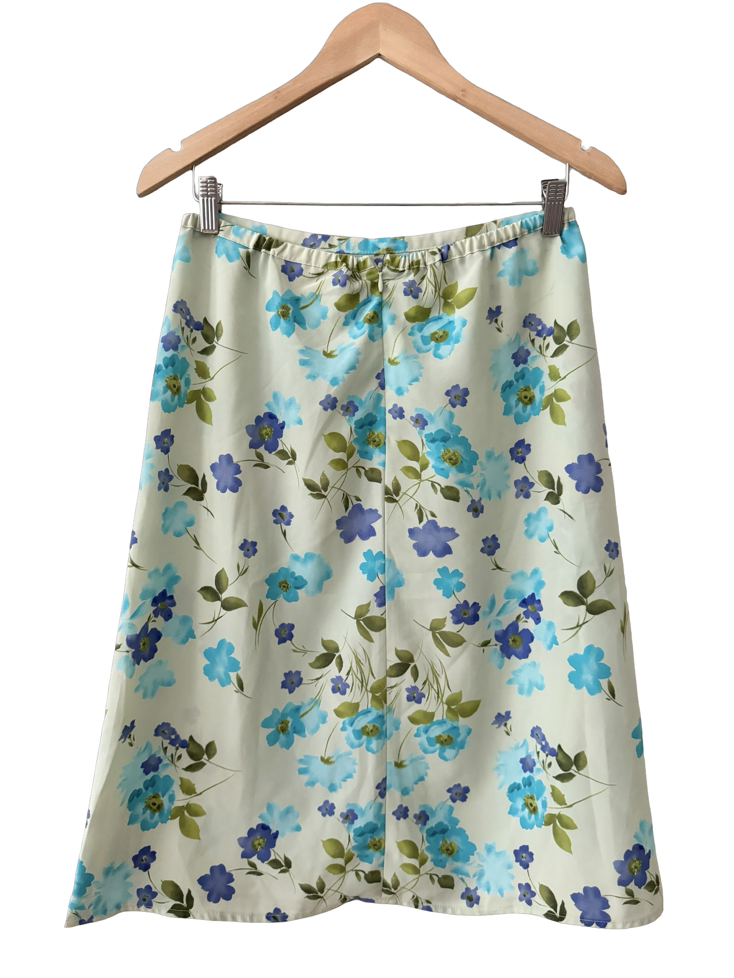 Vintage 90s Bluebell Garden Midi Skirt (M)