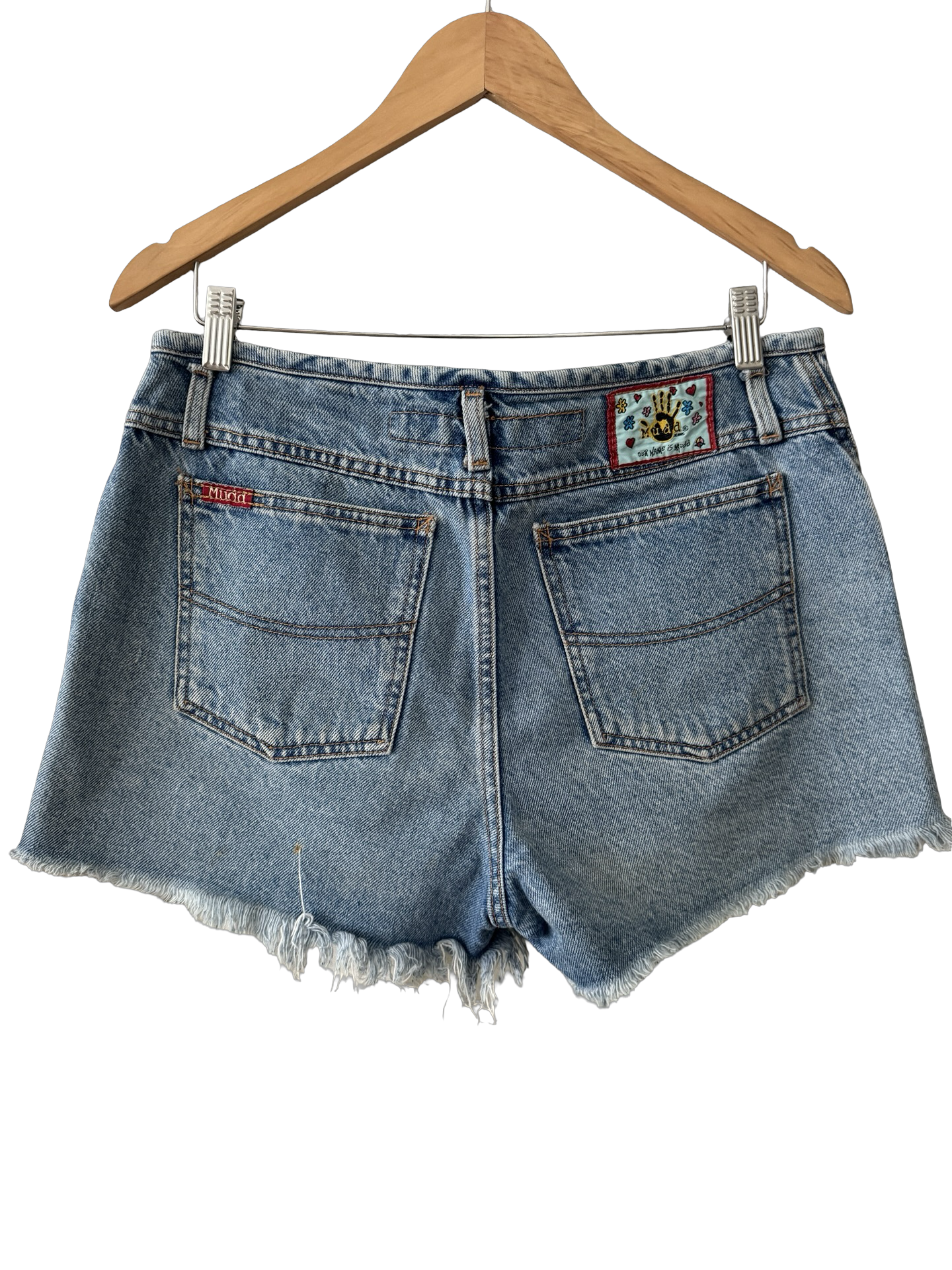 Vintage Y2K Mudd Button Fly Denim Mom Shorts (m)