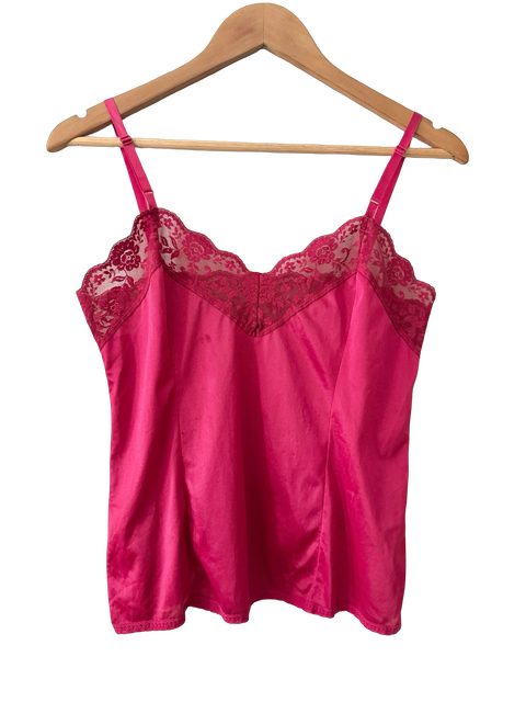 トップス MALION vintage 4way lace camisole Vintage 60s Raspberry Dainty Lace Cami (S) | ThreeDays-AWeek