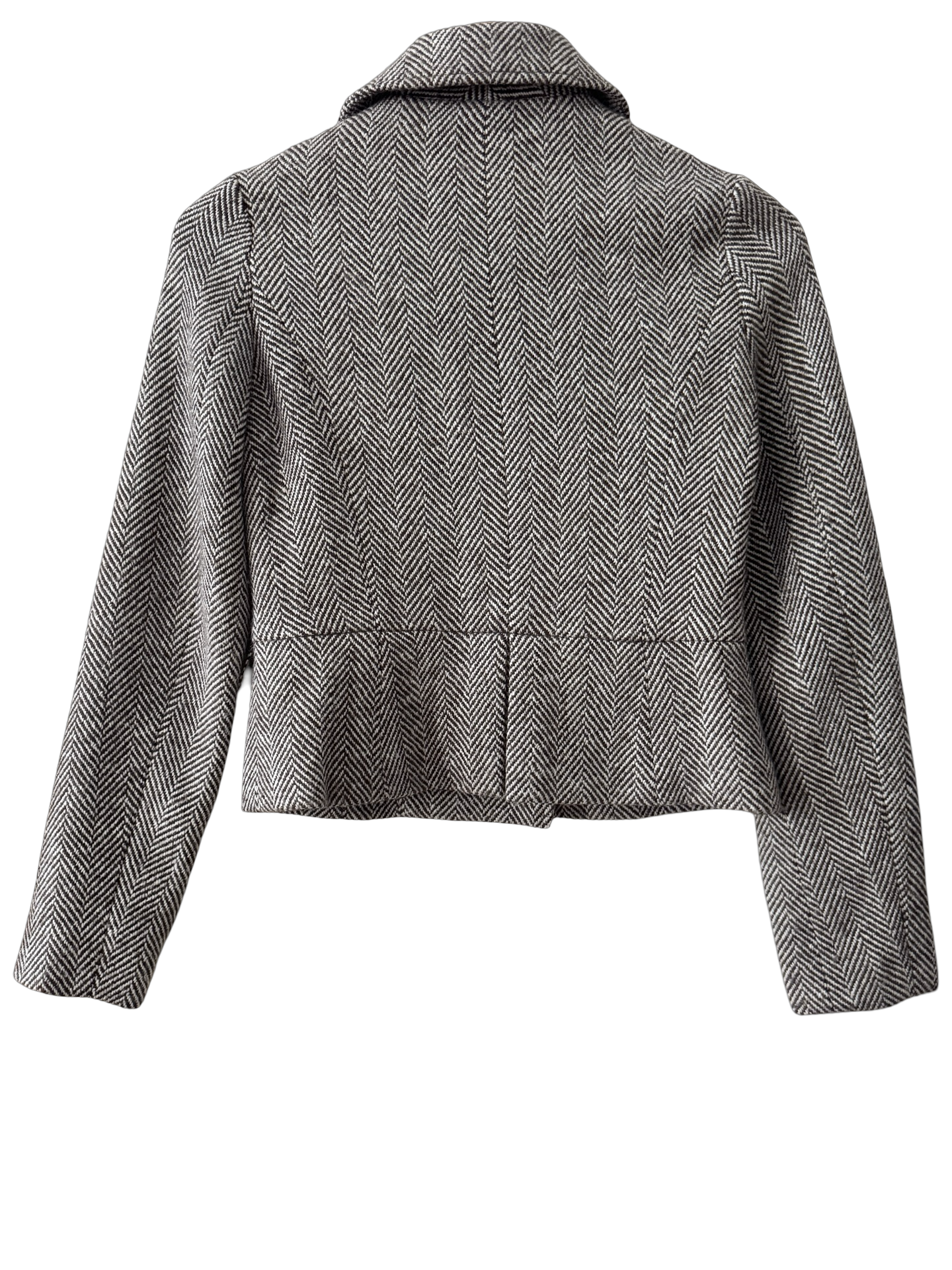Vintage Y2K Downtown Herringbone Cropped Blazer (S)