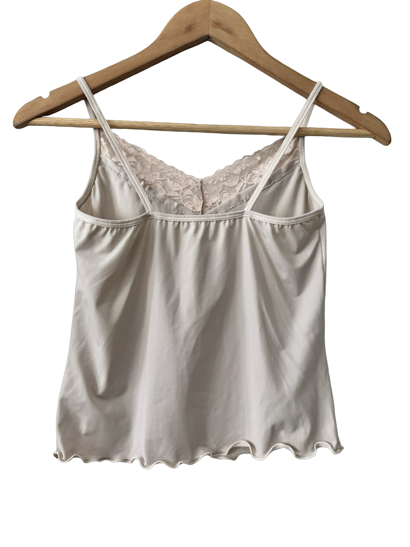 Vintage Y2K Blush Lace Trim Cami (XS/S)