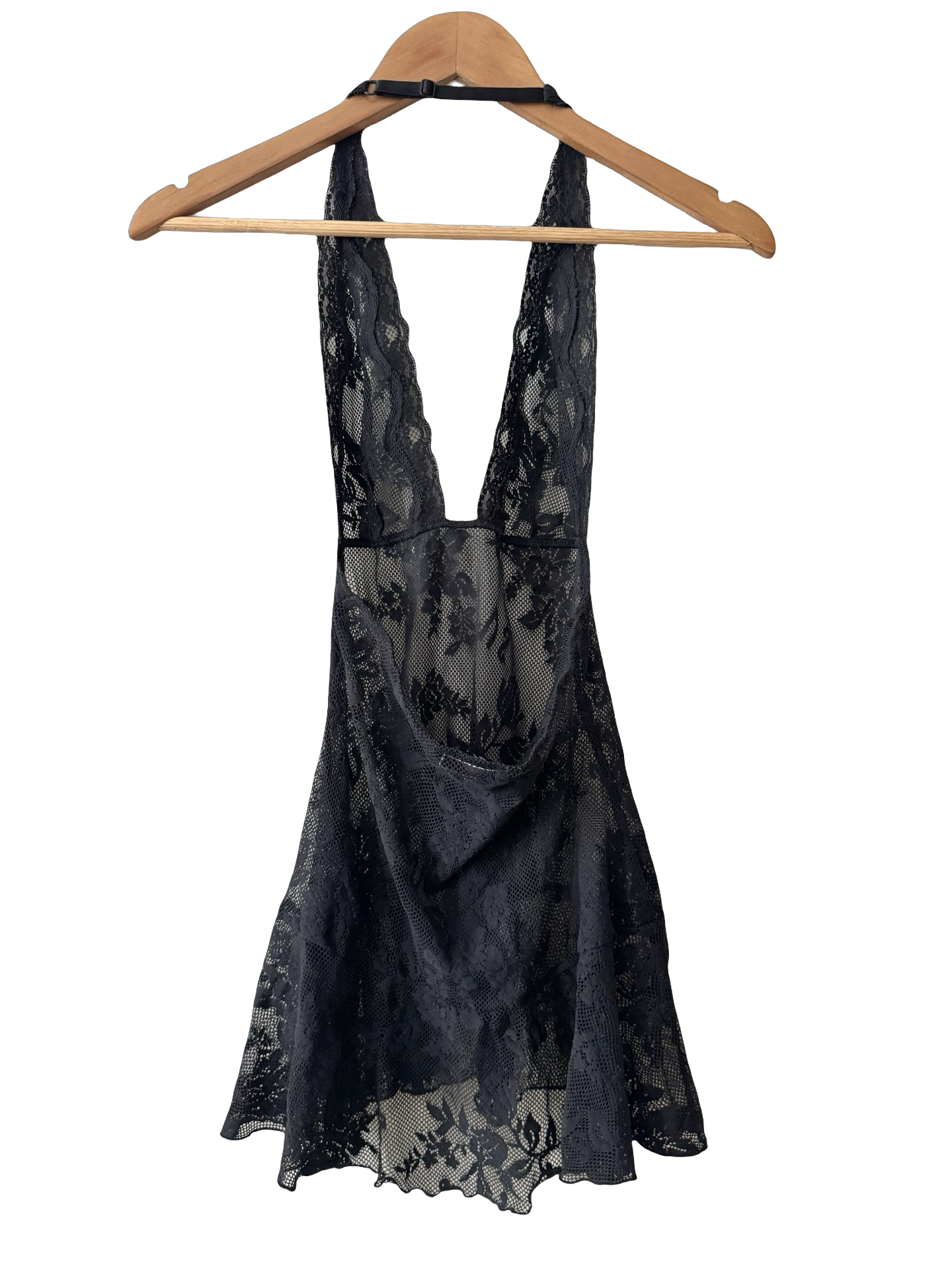 Retro Victoria’s Secret Sheer Lace Halter Top (S)