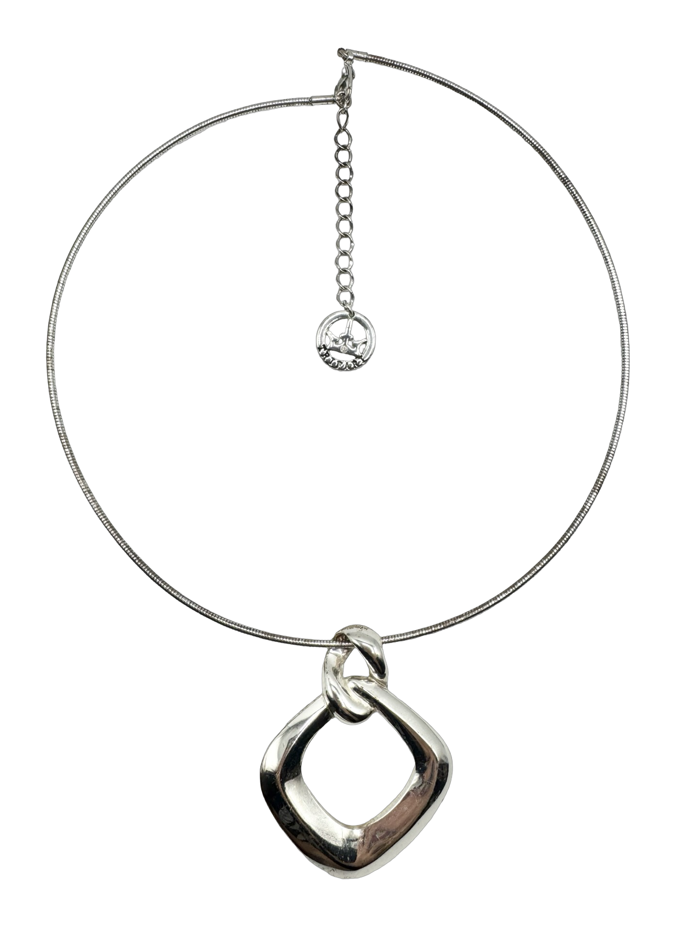 Vintage Y2K Silver Portal Choker