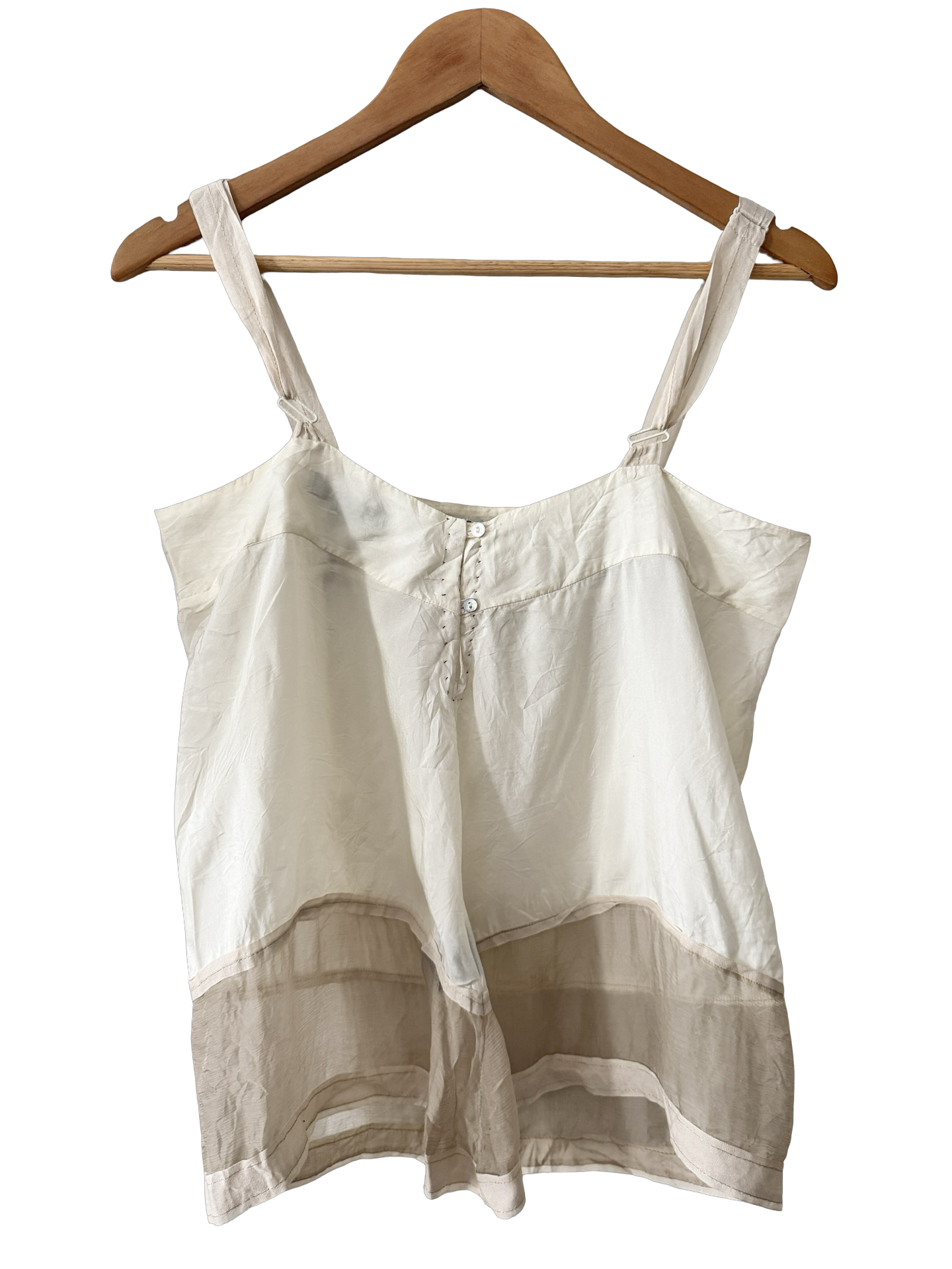 Vintage Y2K Embellished Silk Satin Cami (S/M)