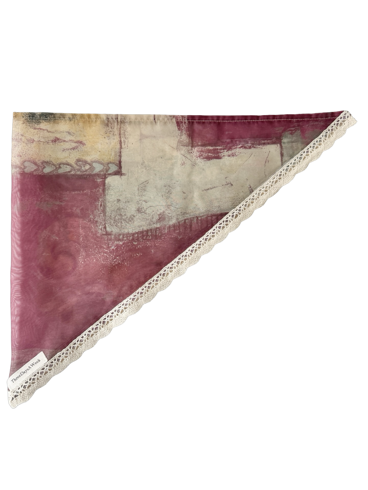 Painted Canvas Lace Hair Scarf