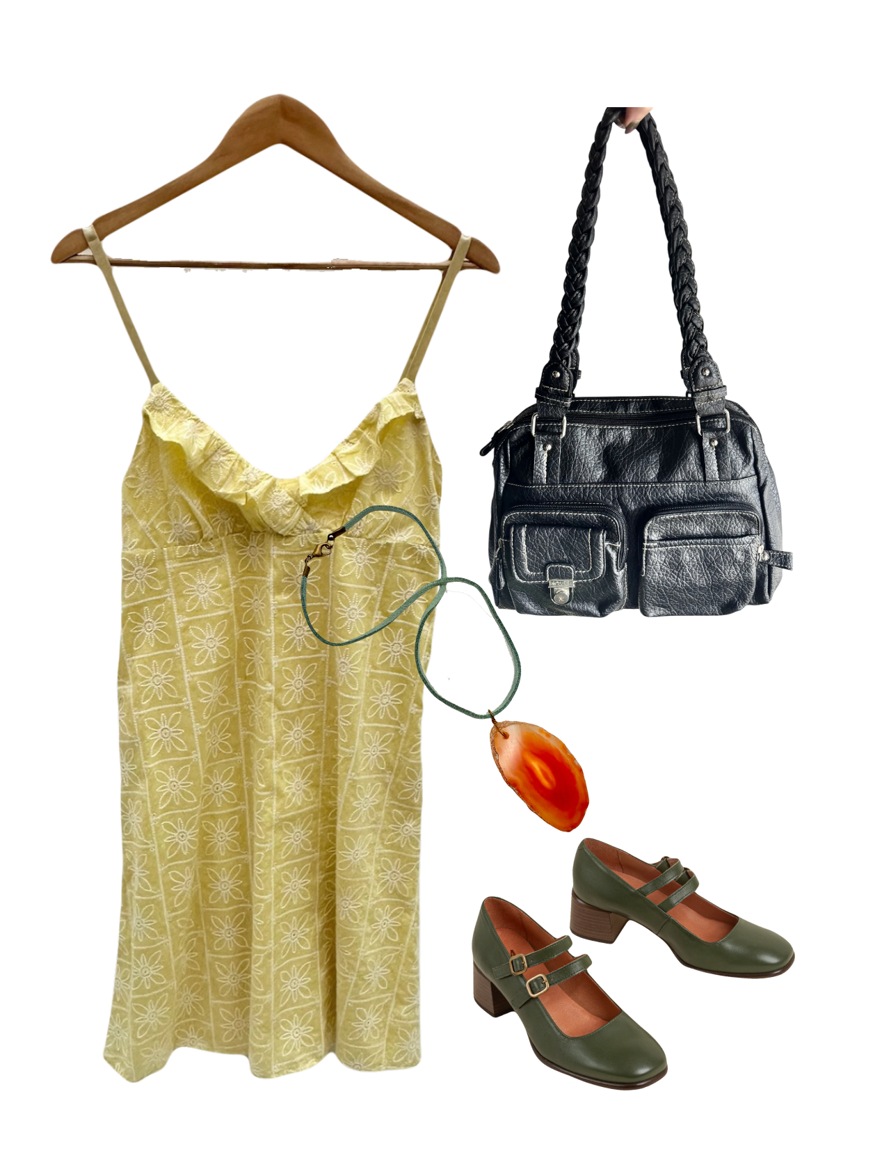 Vintage 90s Sunshine Ruffled Mini Dress (S/M)