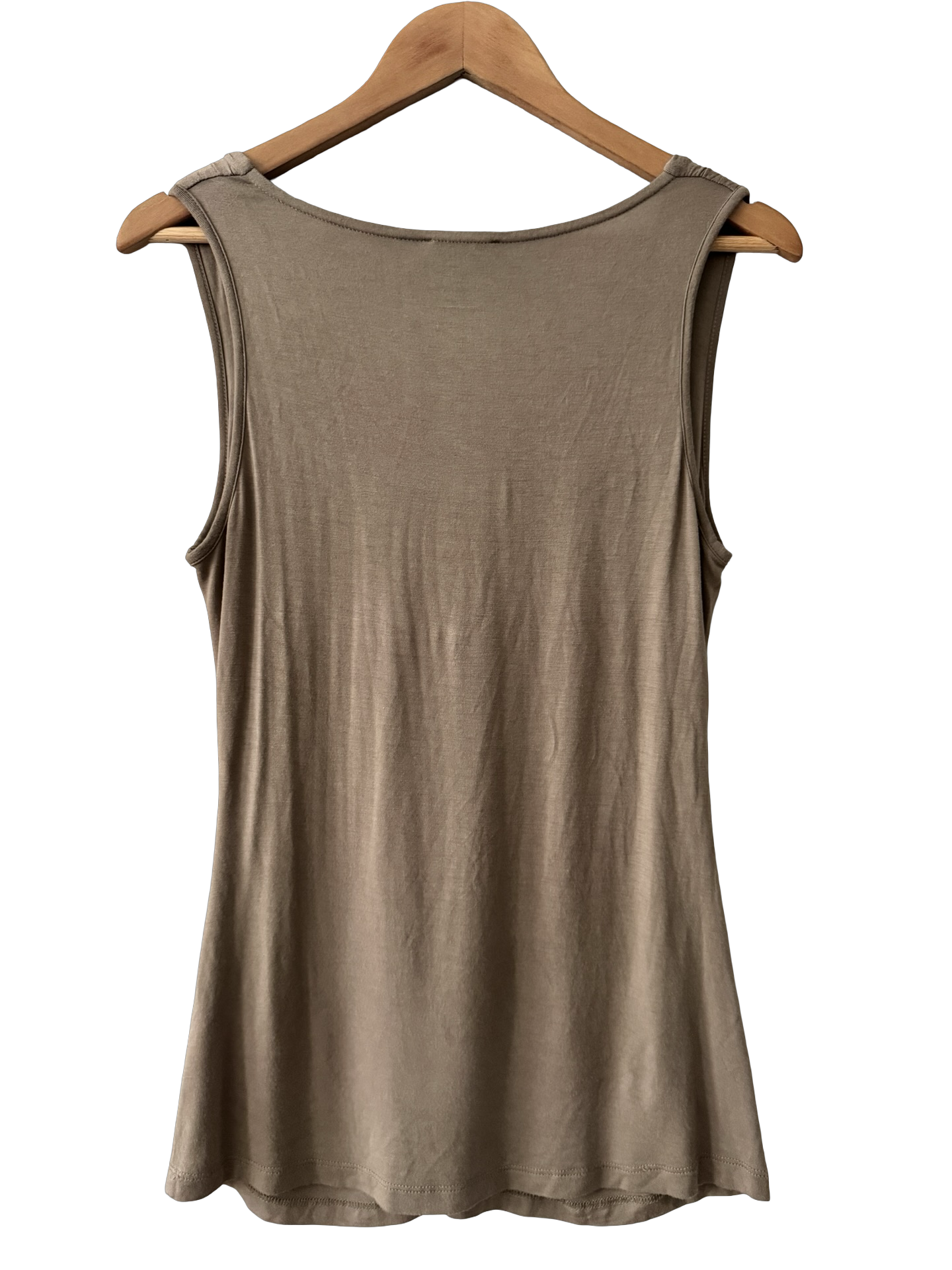 Vintage Y2K Mocha Drape Goddess Tank (M)