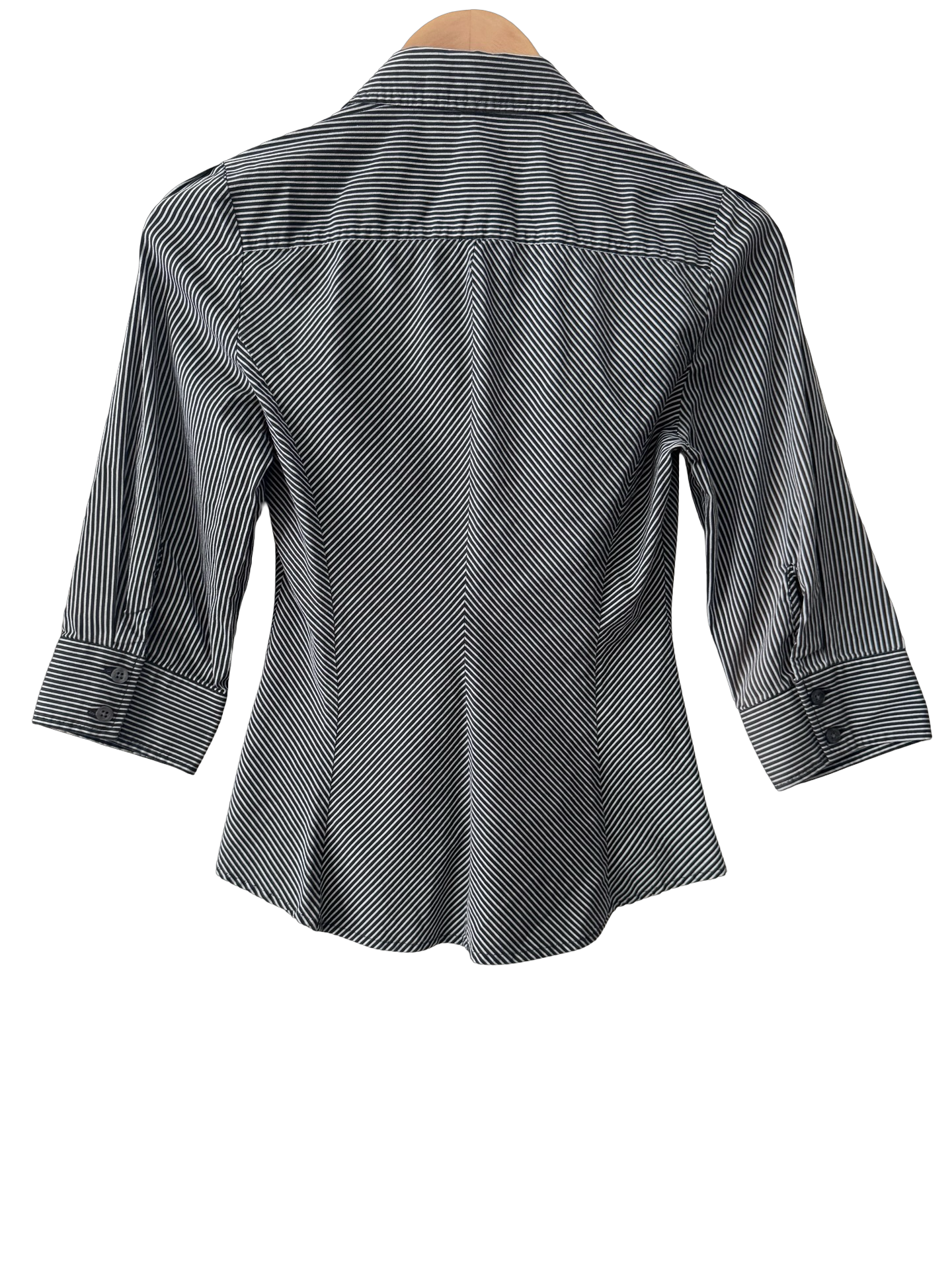 Vintage Y2K Black Pinstripe Fitted Top (XS/S)