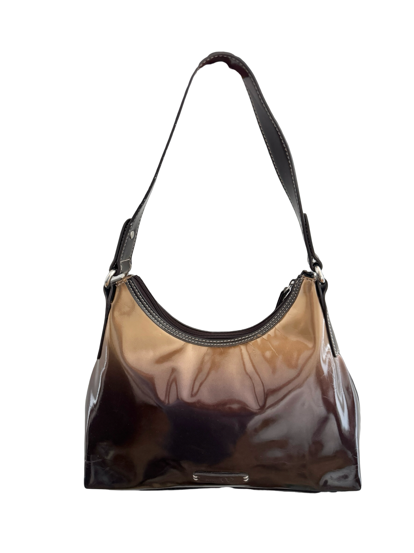 Vintage Y2K Mocha Glaze Patent Shoulder Bag