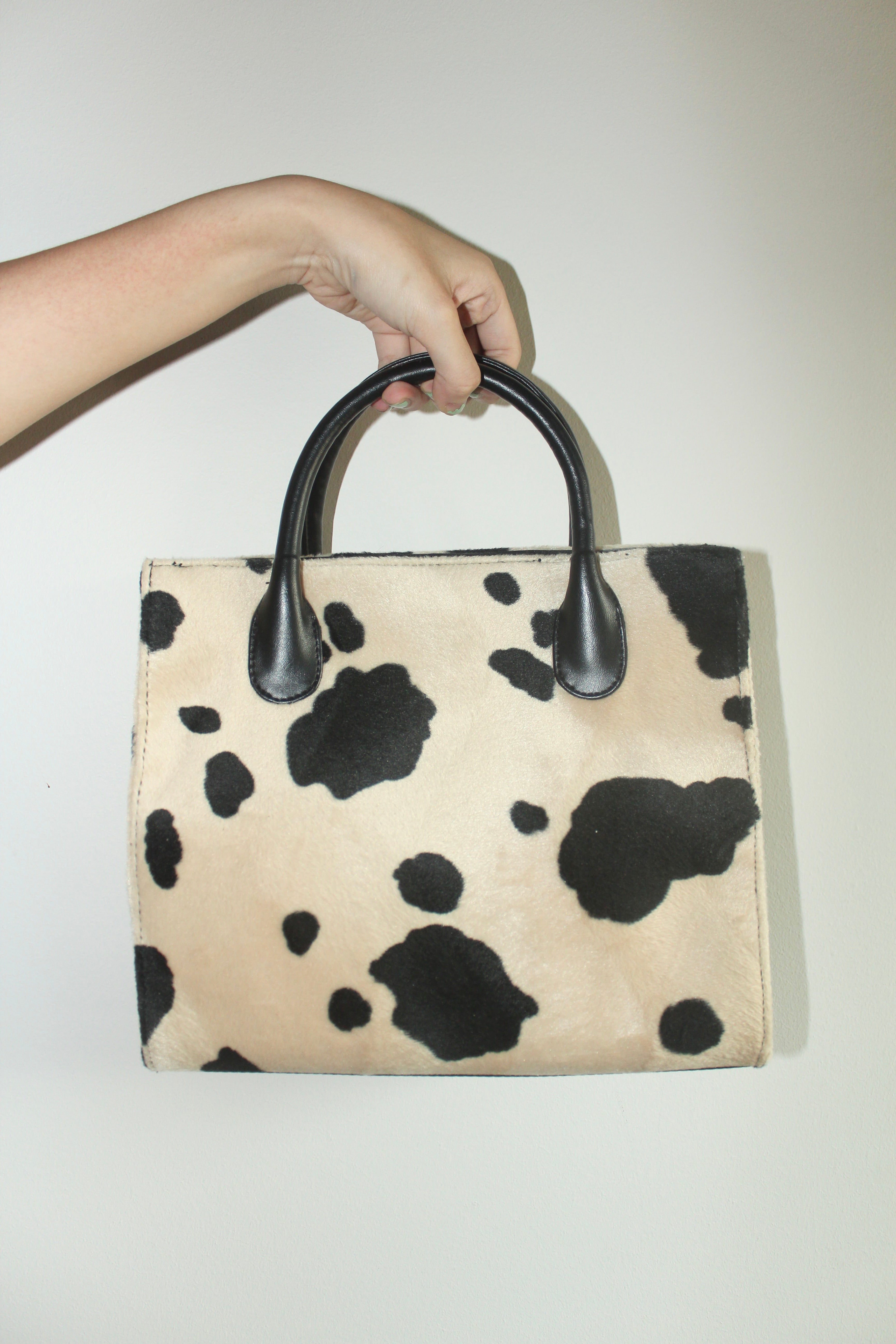 Vintage Cow Textured Bag