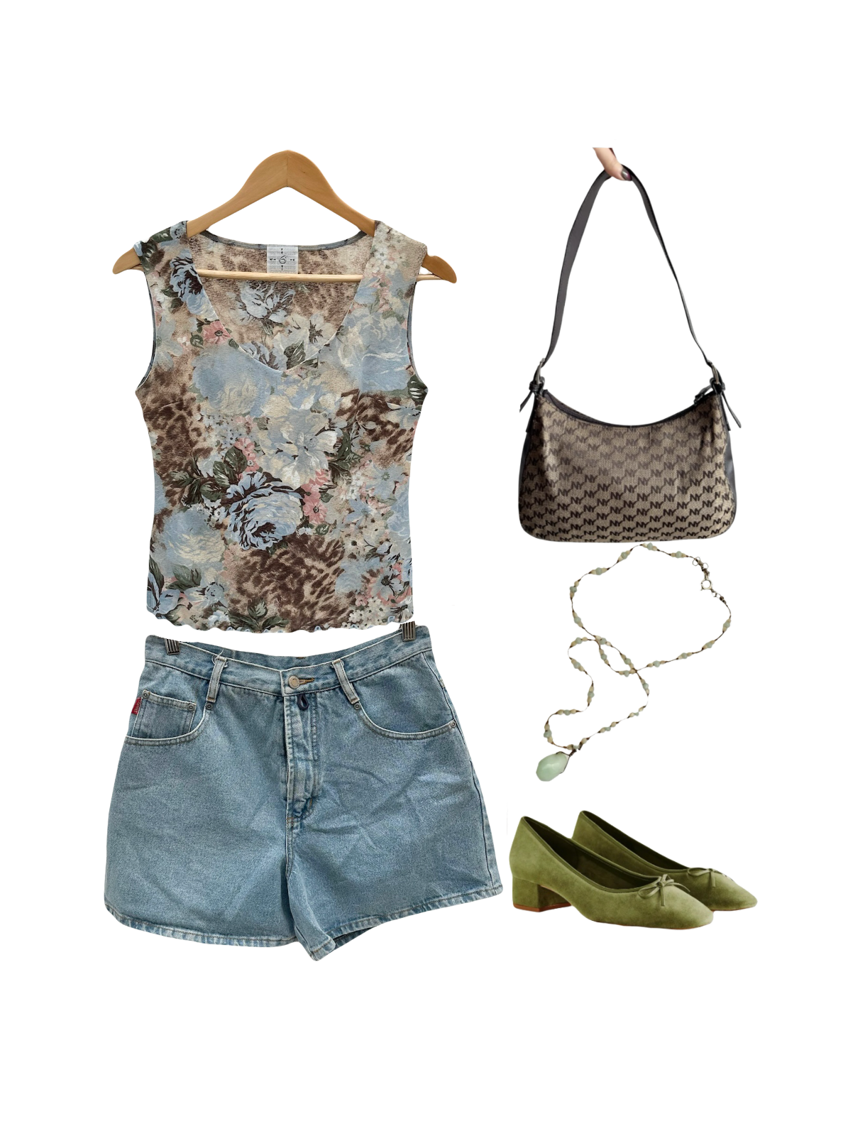 Vintage 90s Floral Textured Top (L)