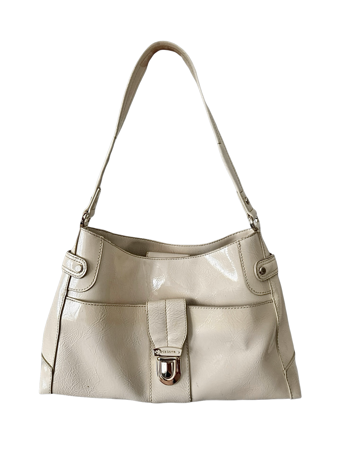 Vintage Y2K Liz Claiborne Vanilla Patent Bag