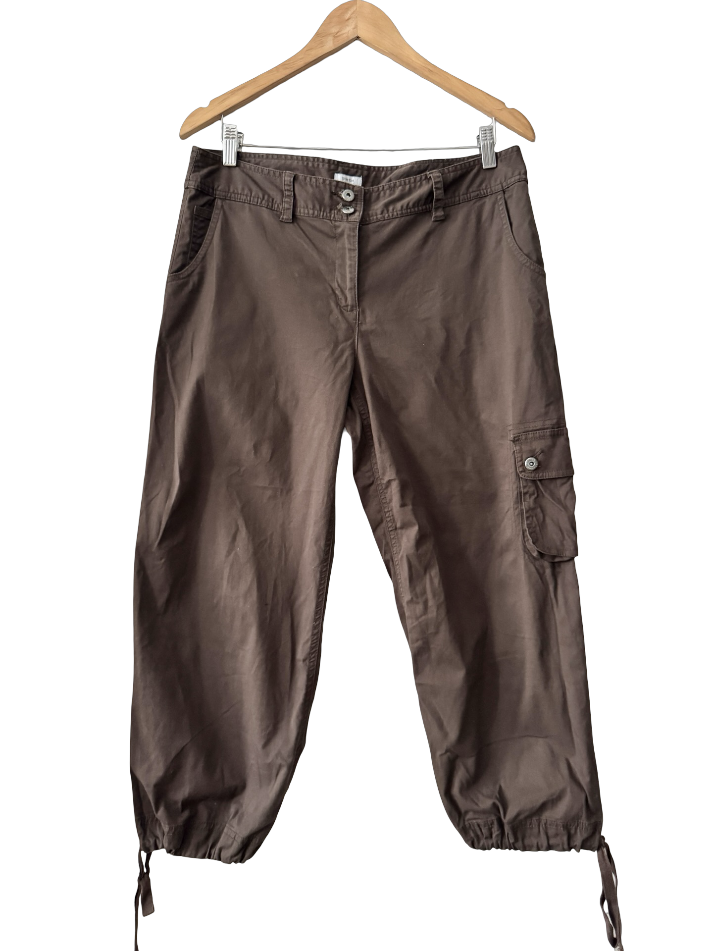 Vintage Y2K Espresso Cargo Capris (M)