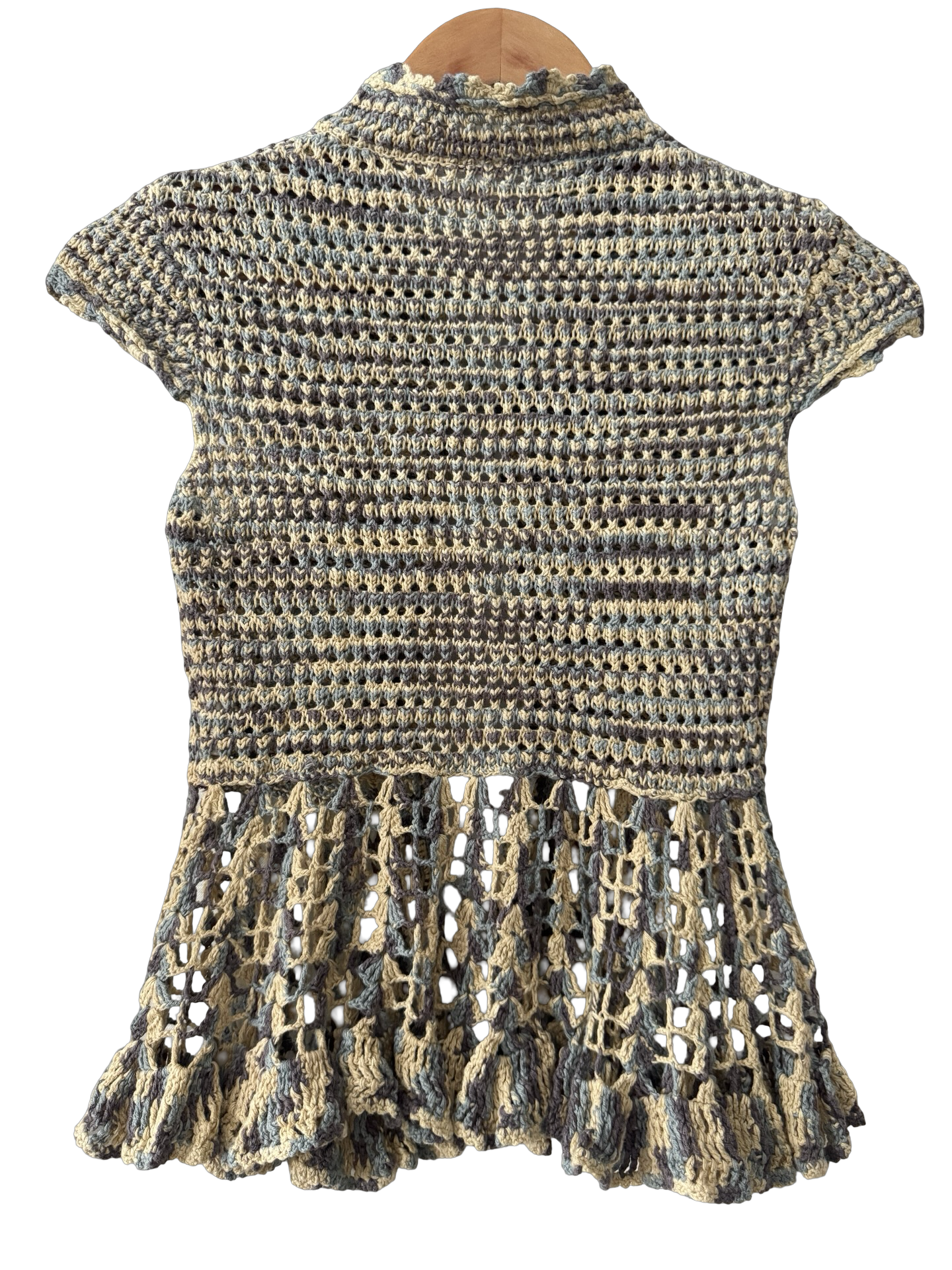 Vintage Y2K Free People Ruffle Knit Top (XS)