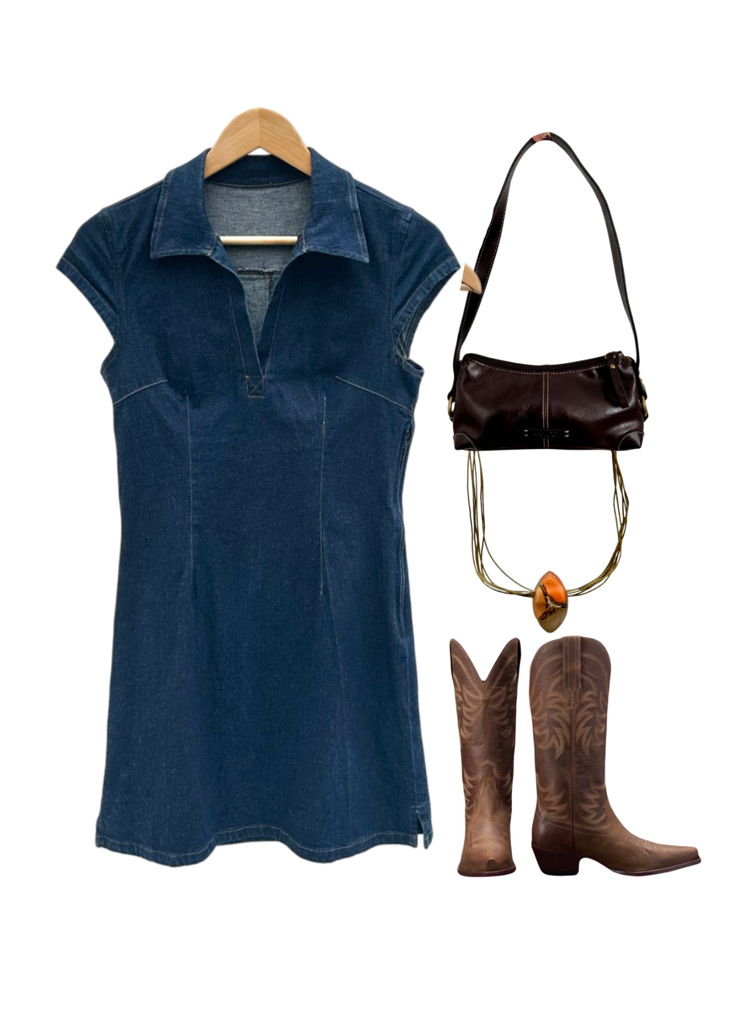 Vintage 90s Denim Mini Dress (M)