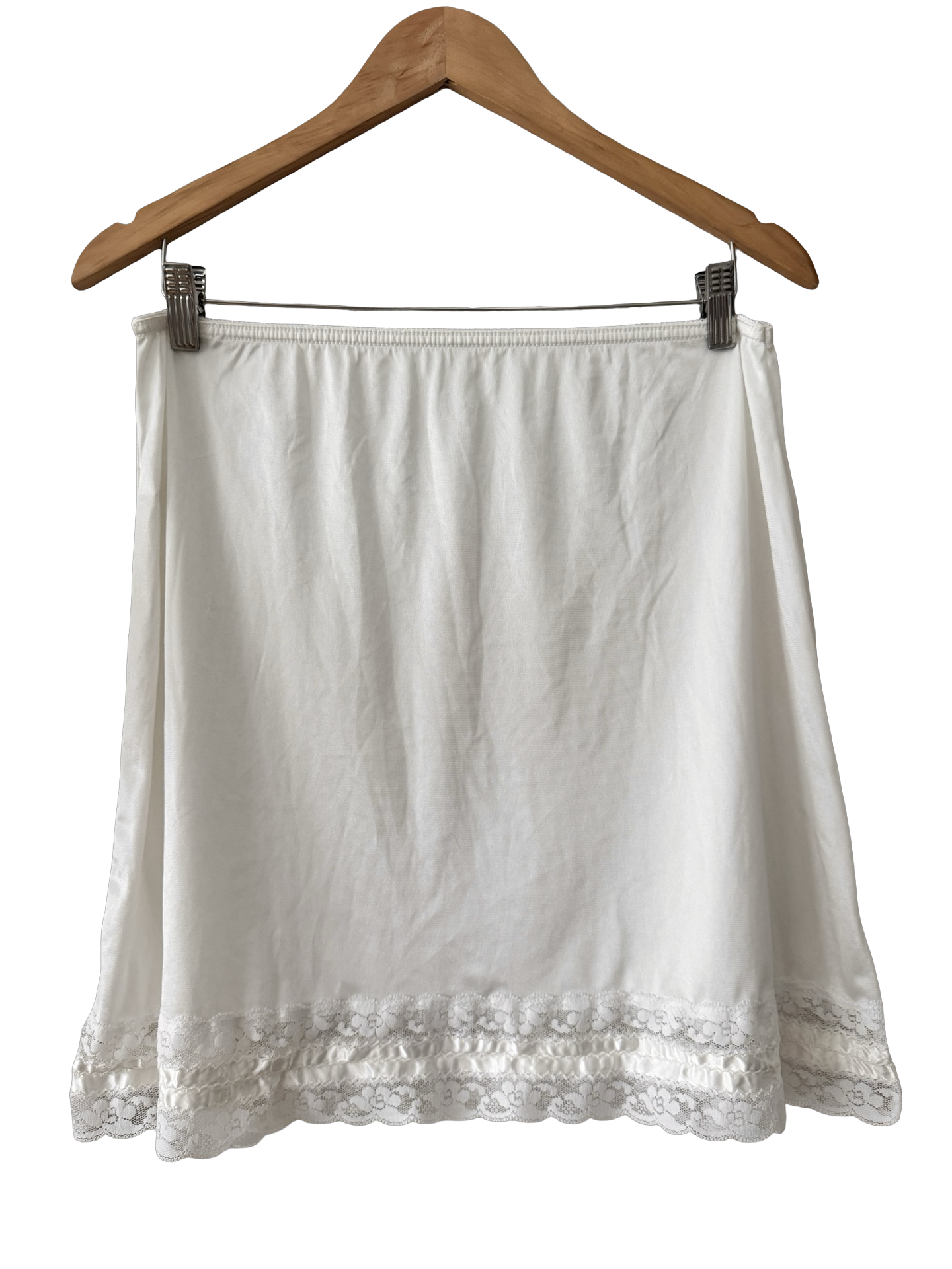 Vintage 90s Angel Lace Slip Skirt (L)
