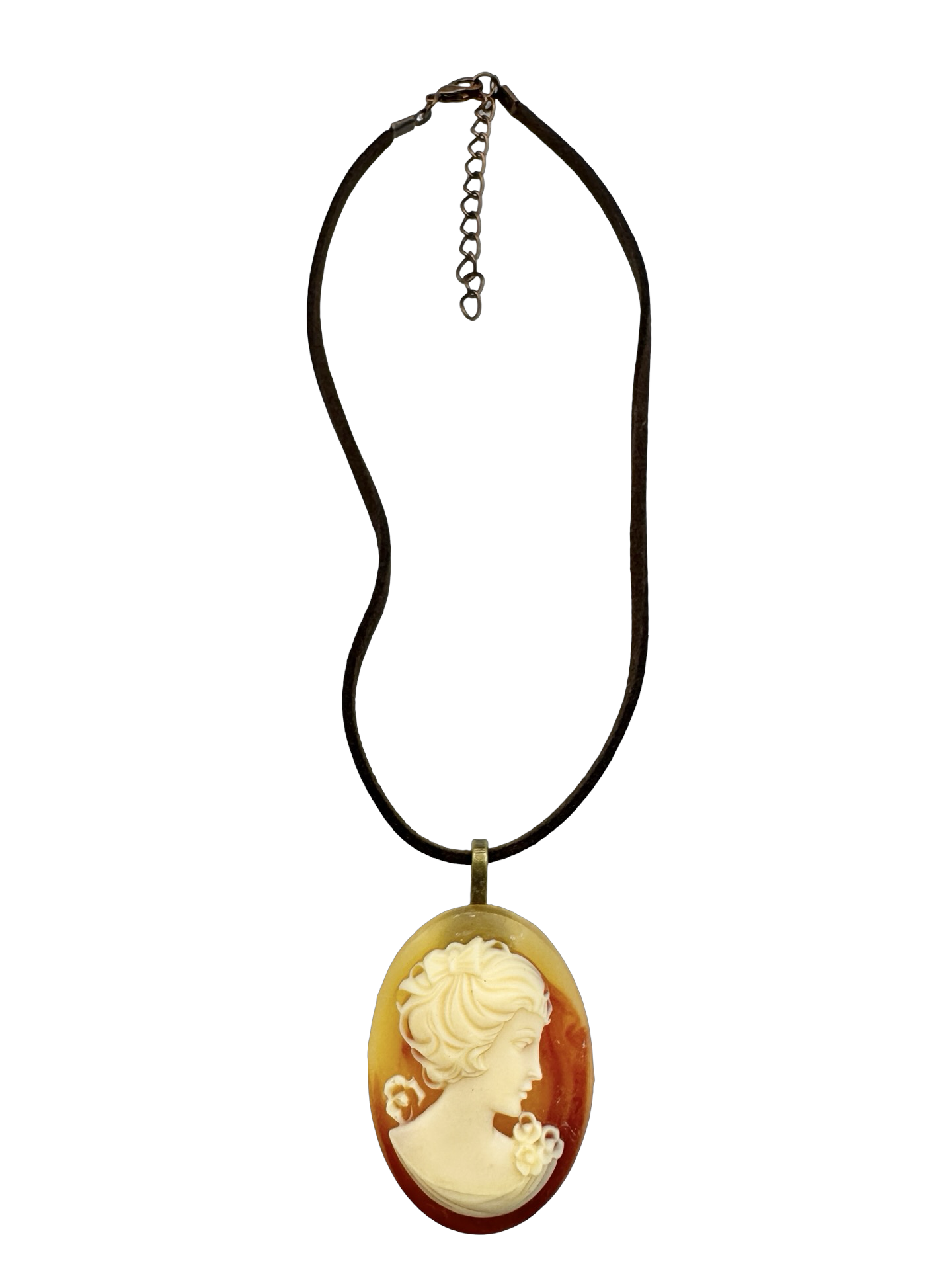 Vintage 90s Poppy Cameo Choker- LARGE
