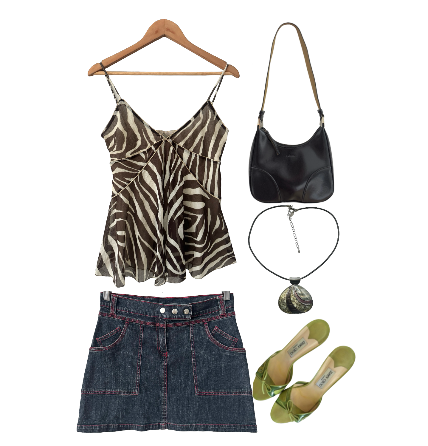 Vintage Y2K Rebel Stitch Denim Mini Skirt (S/m)