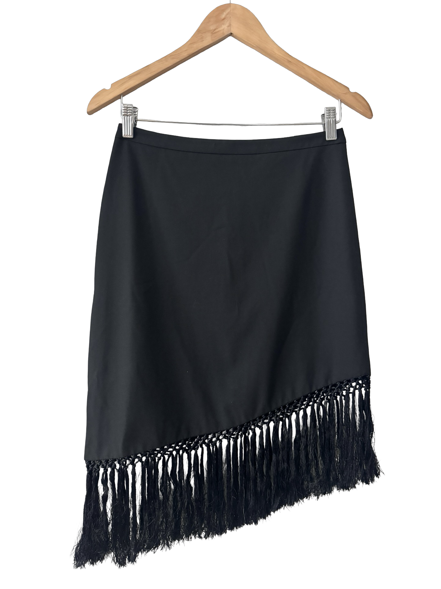 Vintage BCBG Max Azria Y2K Midnight Fringe Tango Skirt (S)