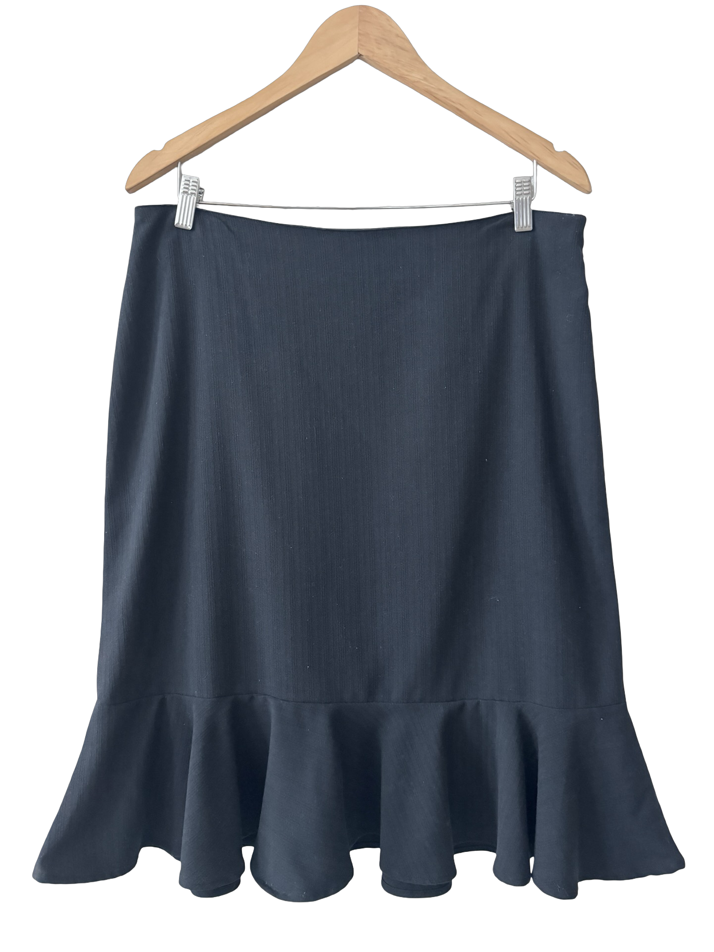 Vintage 90s Ruffled Hem Midi Skirt (M/L)