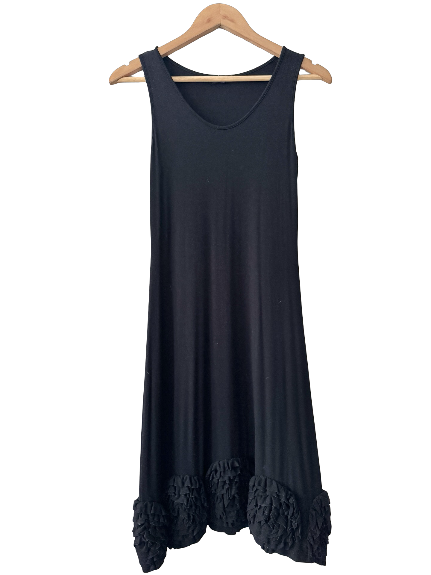 Vintage Y2K Midnight Rosette Hem Tank Dress (M)