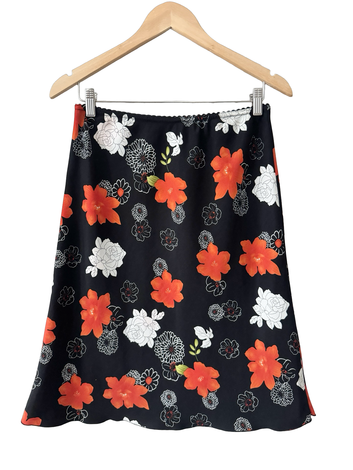 Vintage Y2K Midnight Bloom Midi Skirt (S)