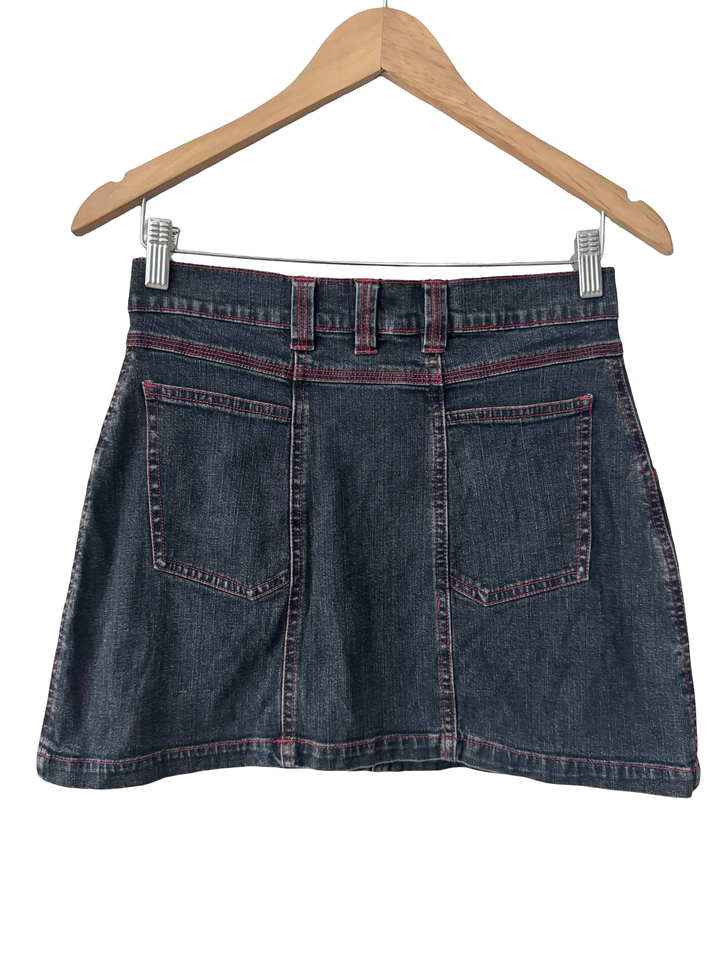 Vintage Y2K Rebel Stitch Denim Mini Skirt (S/m)