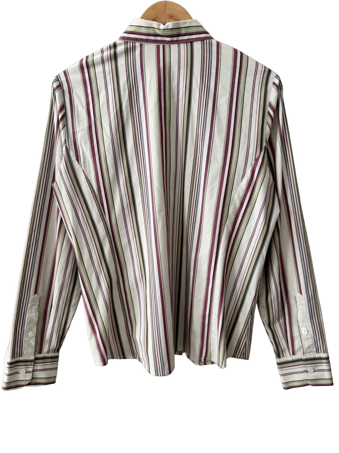 Vintage Y2K Striped Retro Button-Up (M)