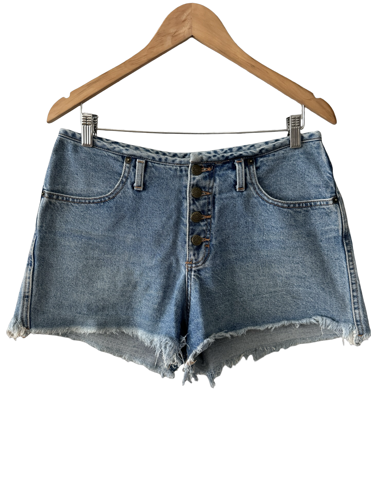 Vintage Y2K Mudd Button Fly Denim Mom Shorts (m)