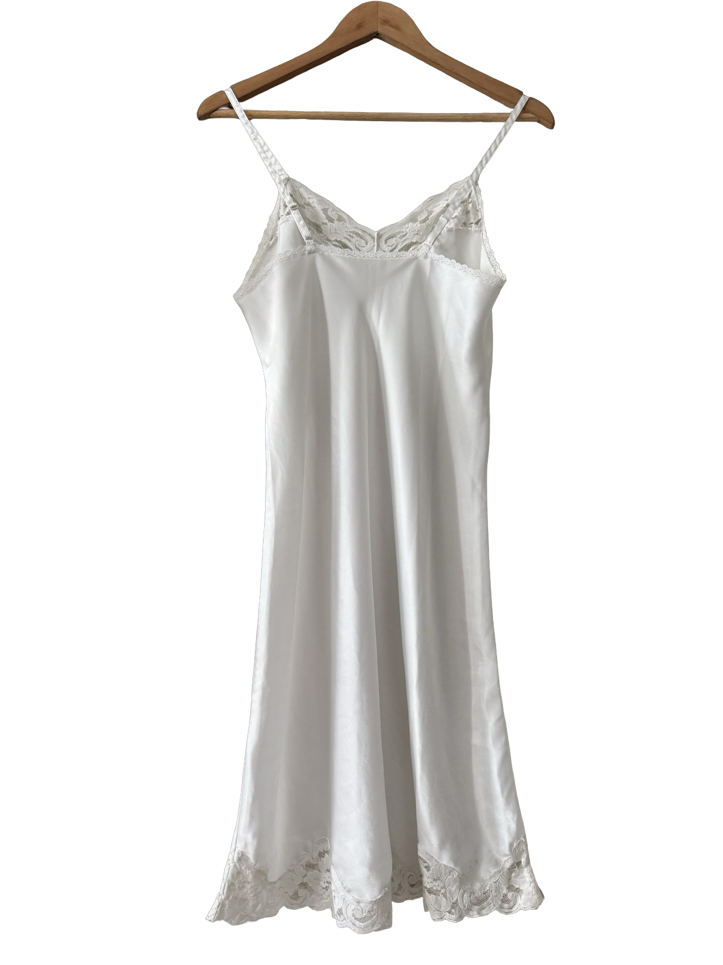 Vintage 90s Ivory Lace Slip (M)