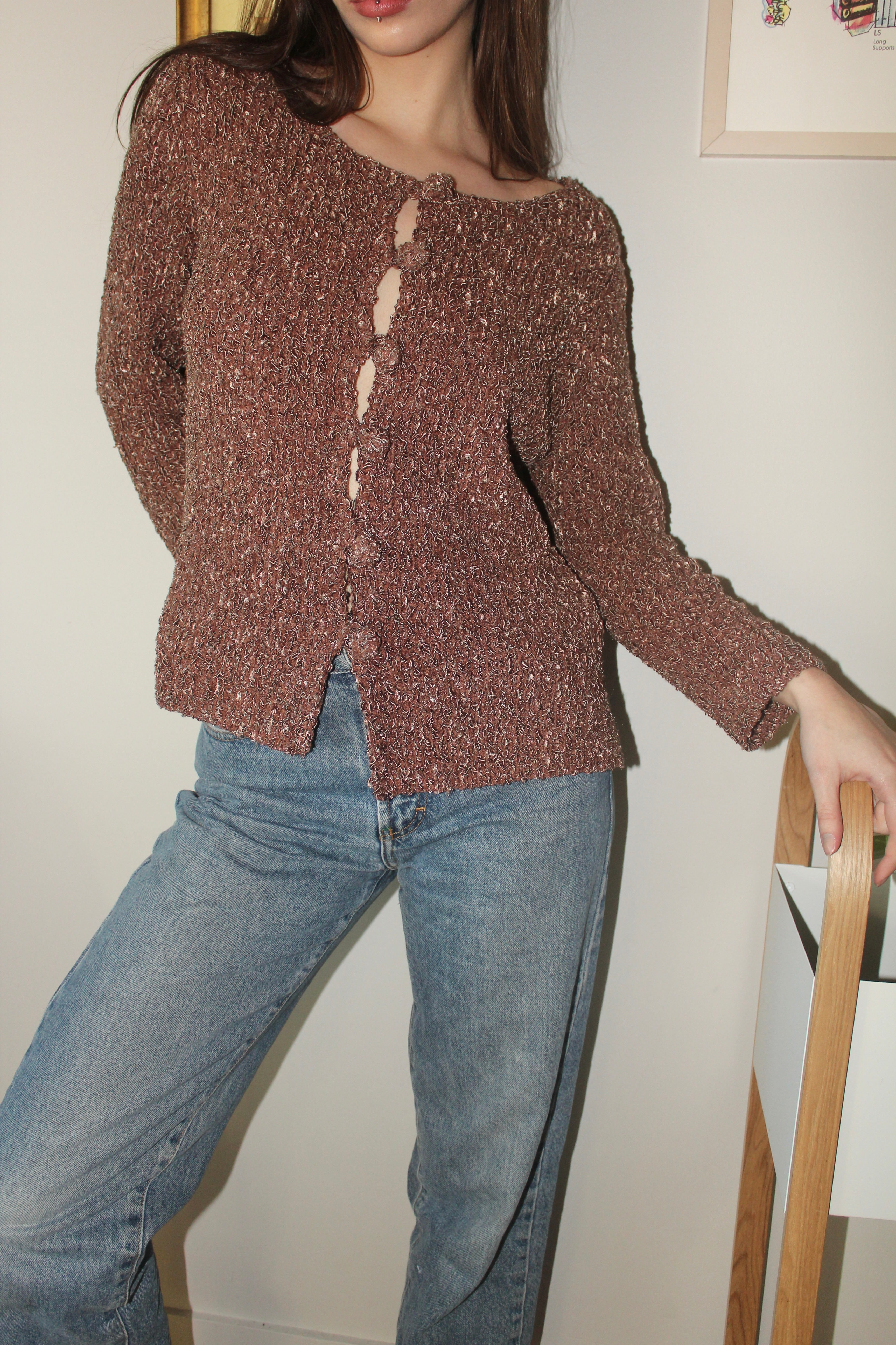 Vintage 90s Cozy Speckled Knit (M)