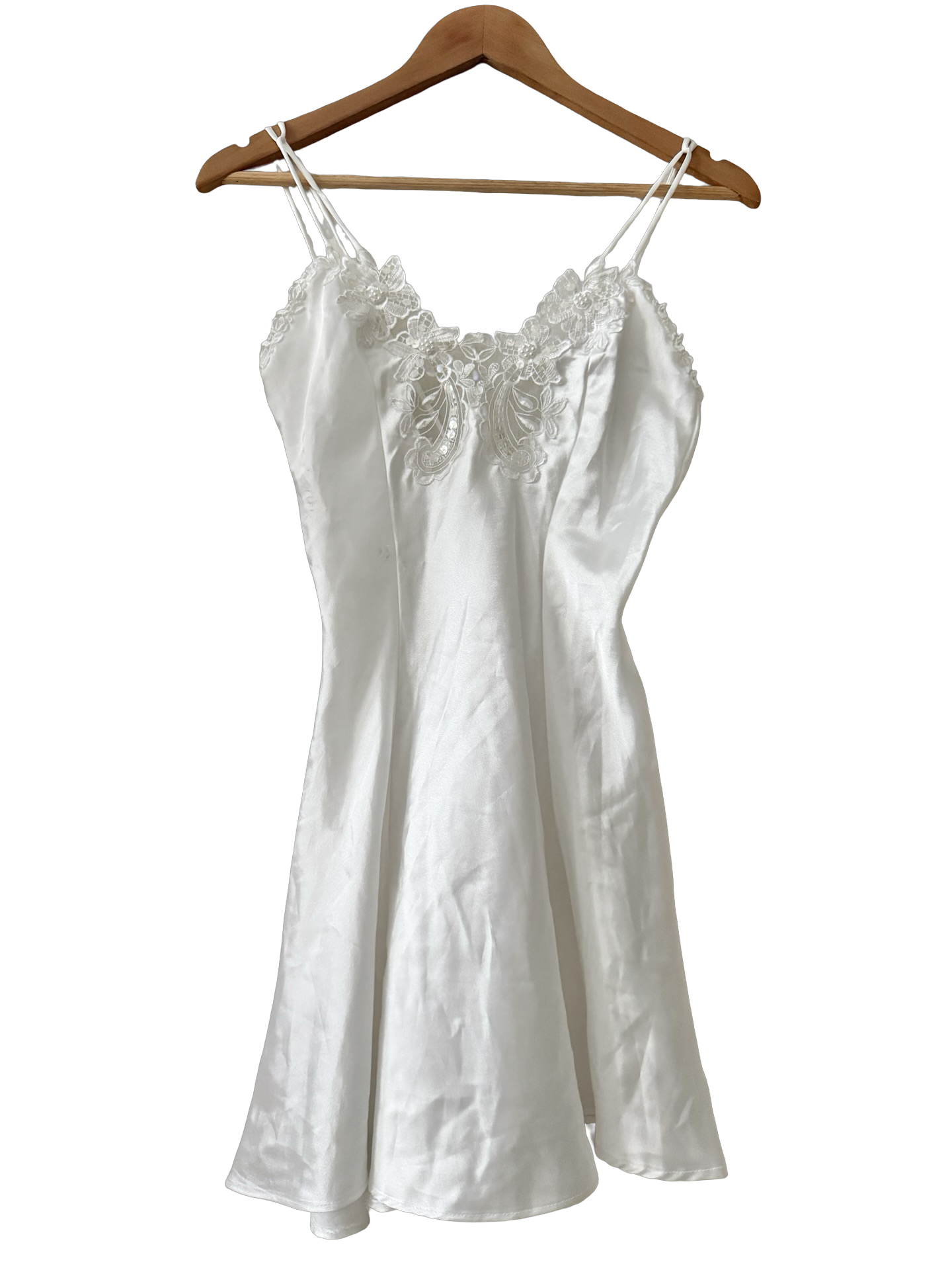 Vintage 80s Angel Hour Mini Slip Dress (XS)