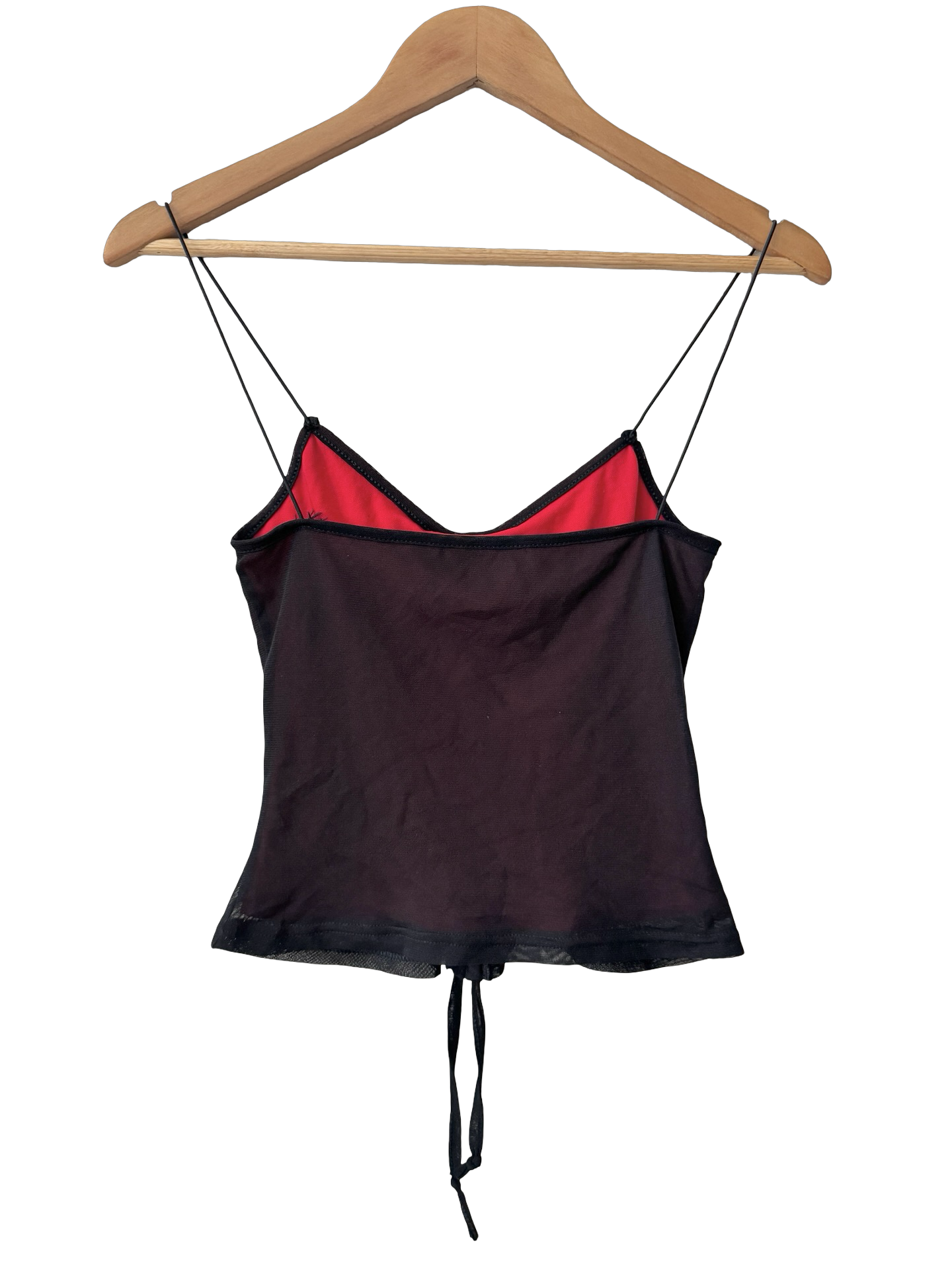 Vintage 2000s Bordeaux Mesh Cami (XS/S)