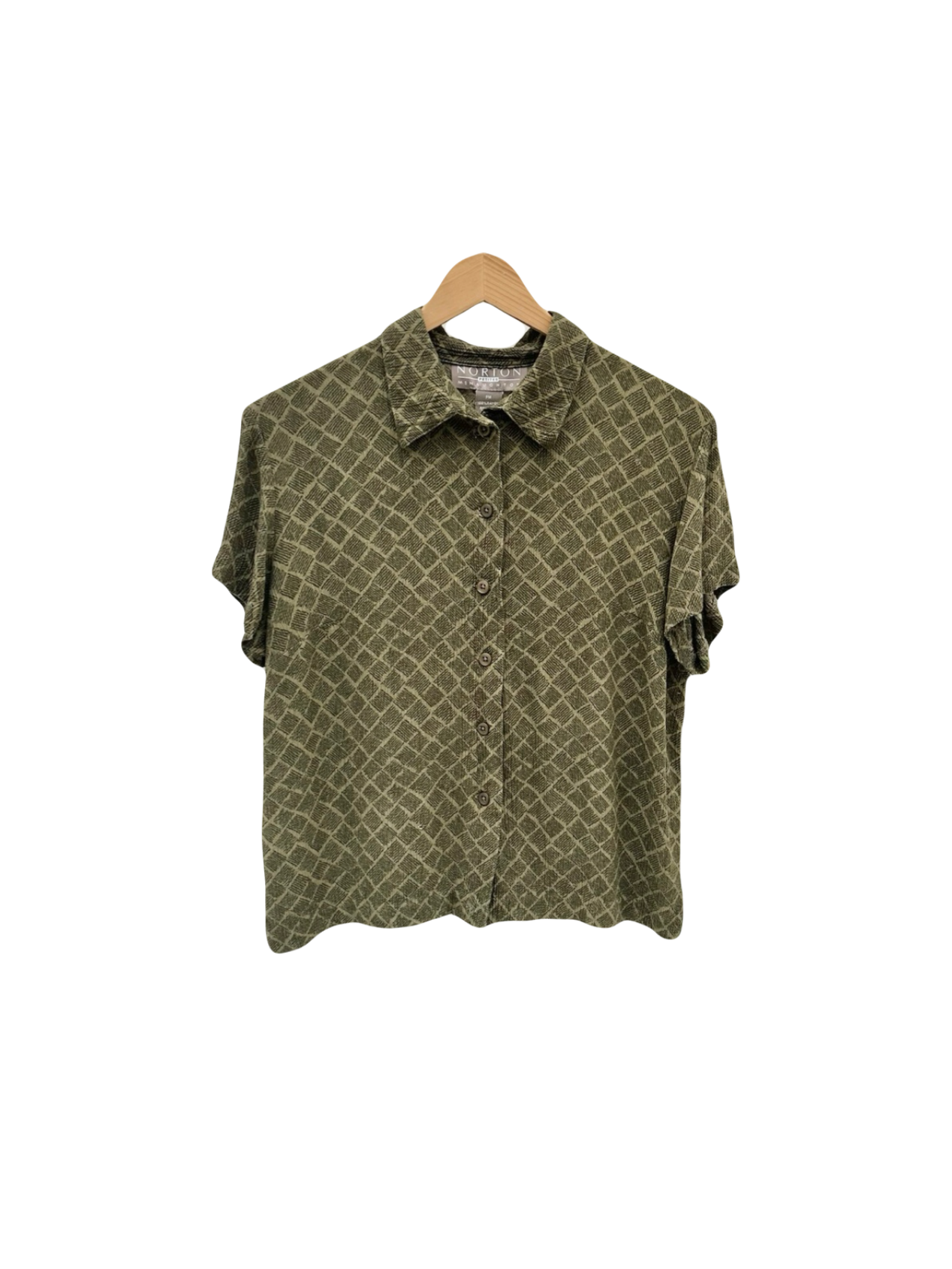 Vintage 90s Geometric Short Sleeve (M)