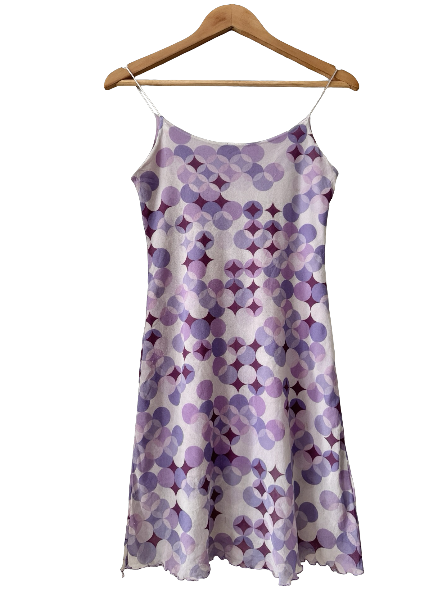 Vintage 90s Parisian Lavender Disco Mini Dress (S)