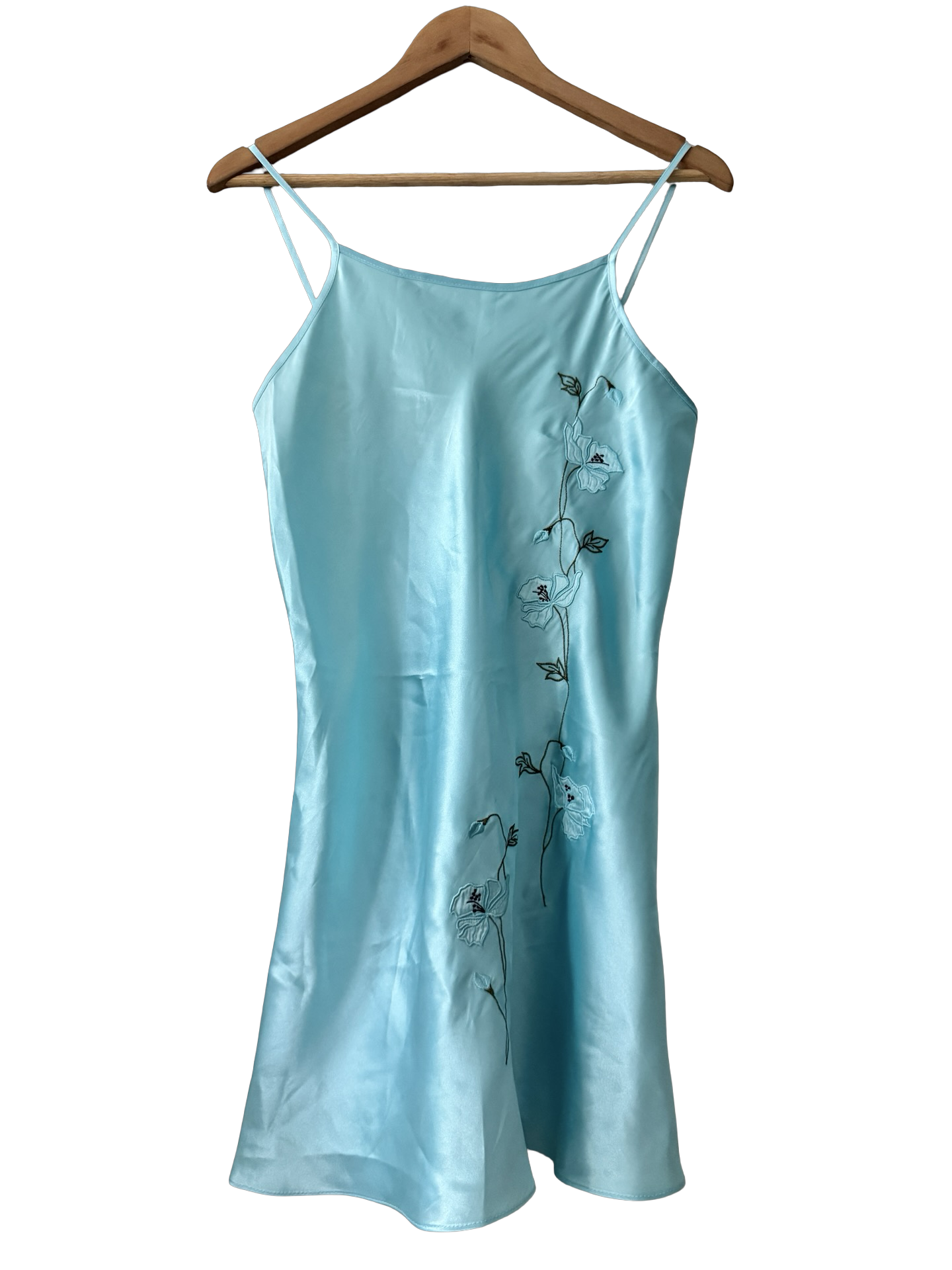 Vintage 90s Bluebell Satin Slip Dress (S/M)
