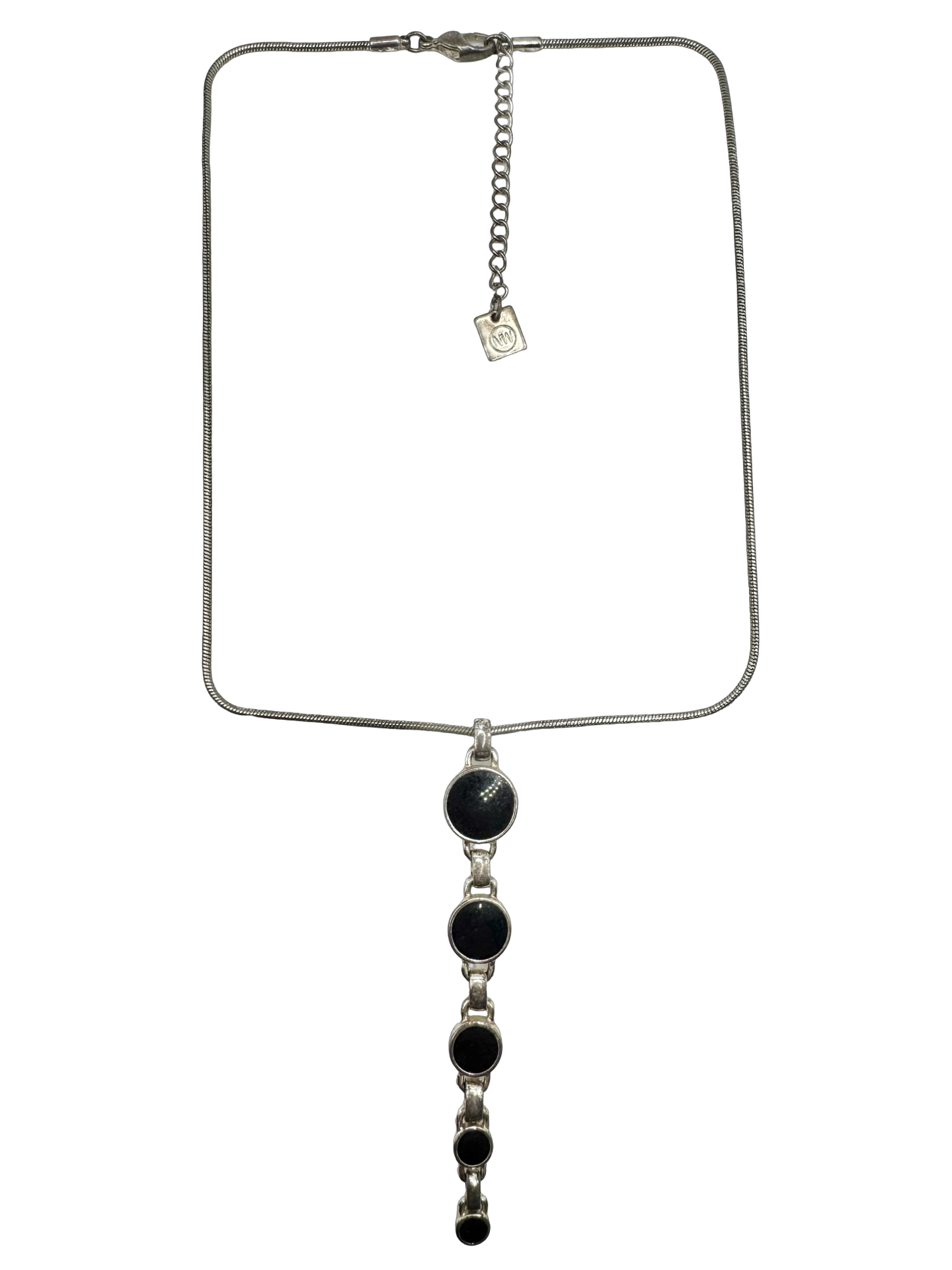 Vintage 90s After Dark Black Drop Necklace