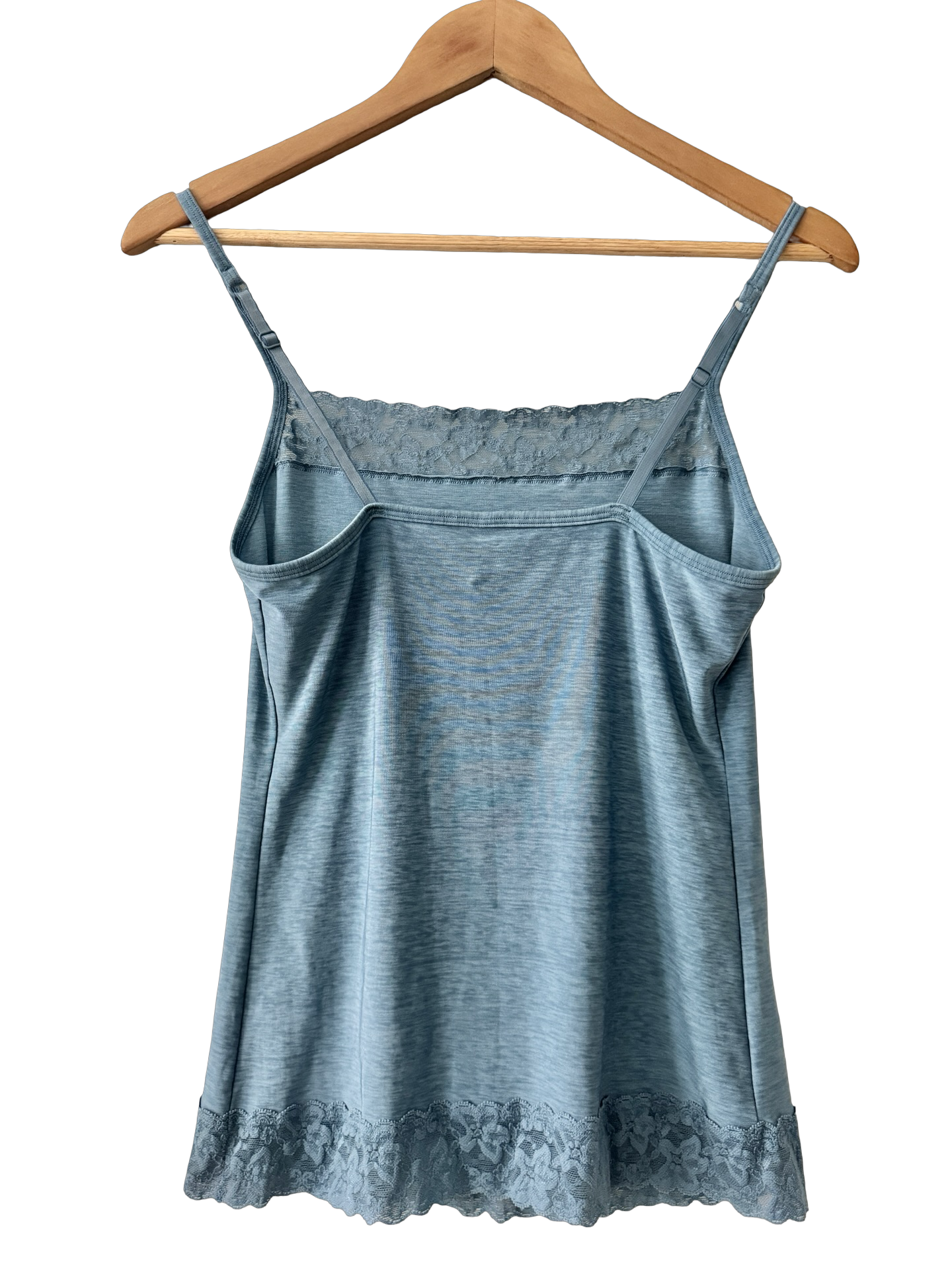 Vintage Y2K Powder Blue Lace Trim Cami (M)