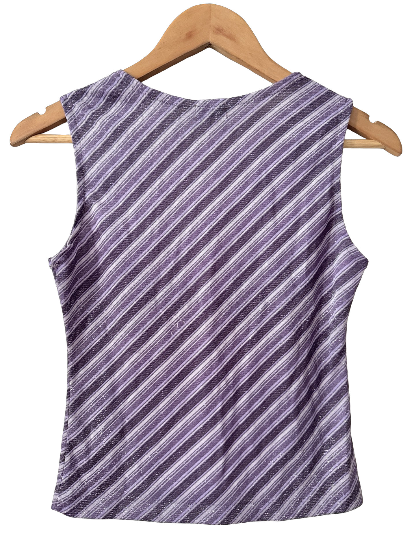 Vintage Y2K Purple Diagonal Stripe Top (S)