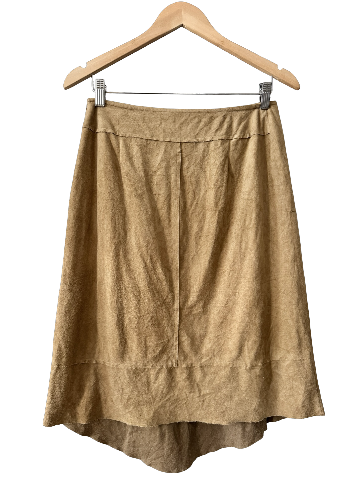 Vintage Y2K Camel Faux Suede Skirt (S/M)